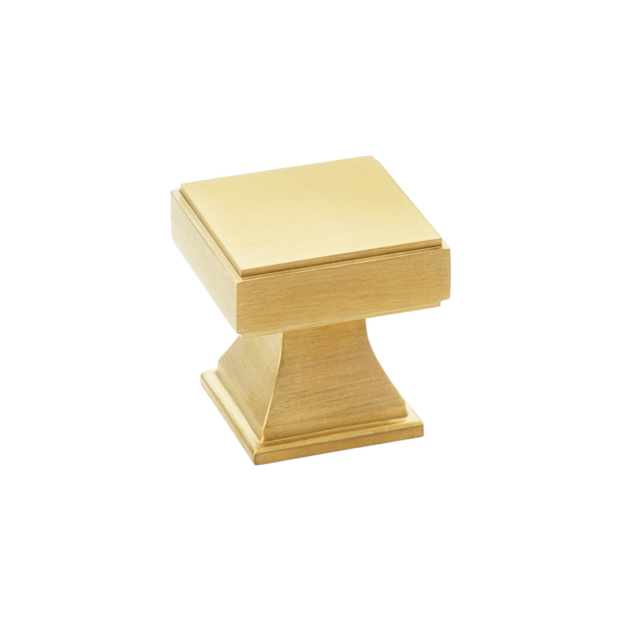 Jesper Square | Knop i Børstet Messing med Lak Ø x D 24 mm Alexander & Wilks AW806-30-SBPVD FINICC