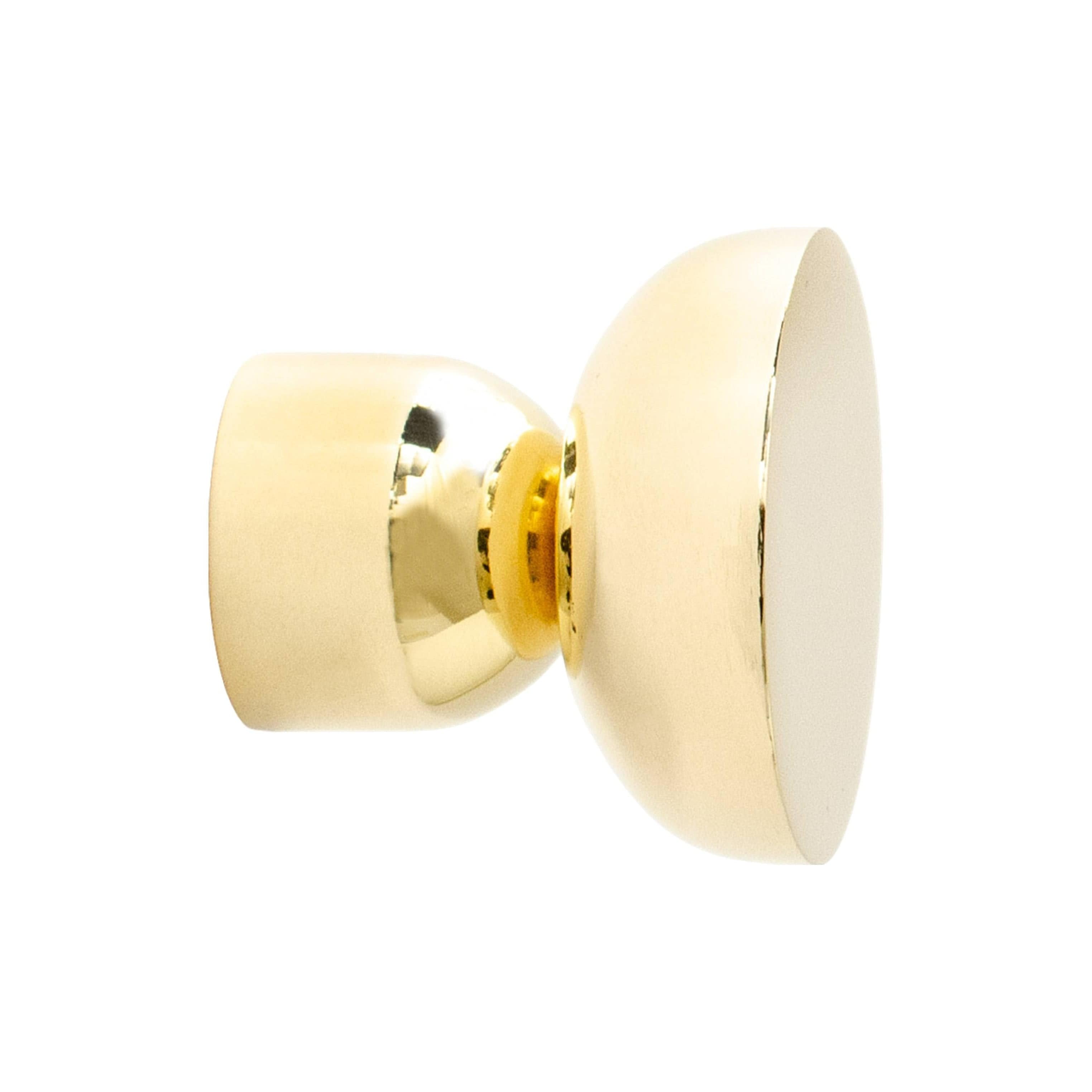 Kokeshi 3032 | Knop/Knage i Poleret Messing uden Lak Ø 30 mm x D 32 mm BB Sweden BB-KN52M FINICC