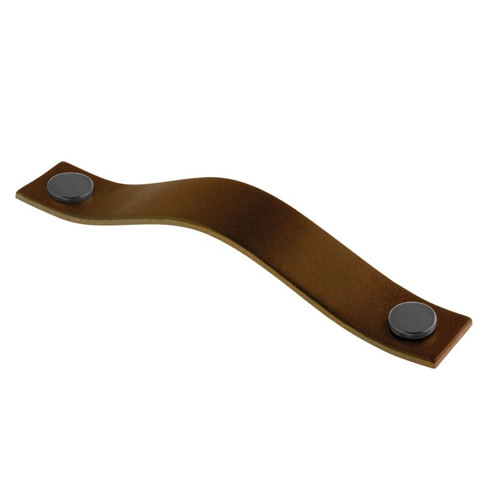 Loop 128 | Greb i Brun Læder med Sort Skrue L 160 mm (C/C 128 mm) Et Al TF-11832403 FINICC