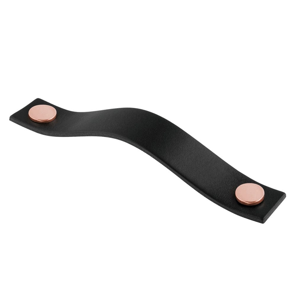 Loop 128 | Greb i Sort Læder med Kobber Skrue L 160 mm (C/C 128 mm) Et Al TF-11833601 FINICC