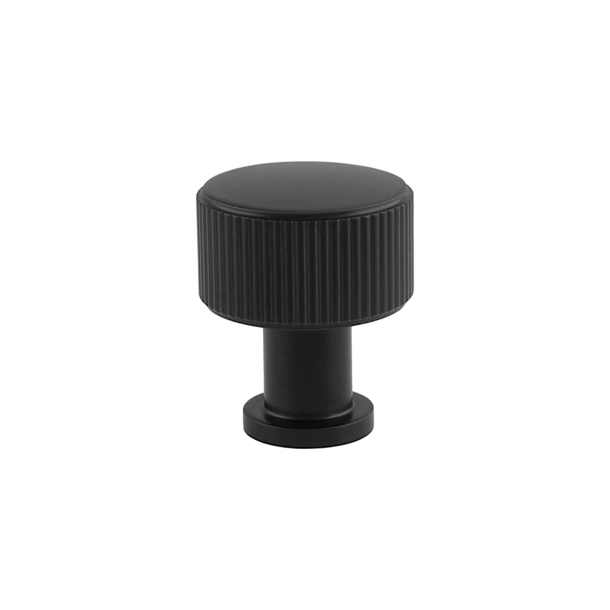 Lucia Reeded | Knop i Sort Ø 29 mm x D 34 mm Alexander & Wilks AW807R-29-BL FINICC