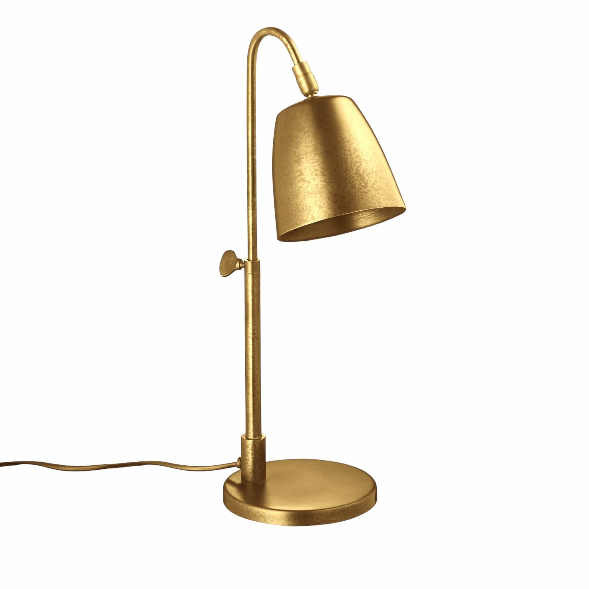 Lumi | Bordlampe i Mat Messing Uden lak Ø 12 cm x H 30-40 cm H. Skjalm P. HSP-58LAMP010 FINICC