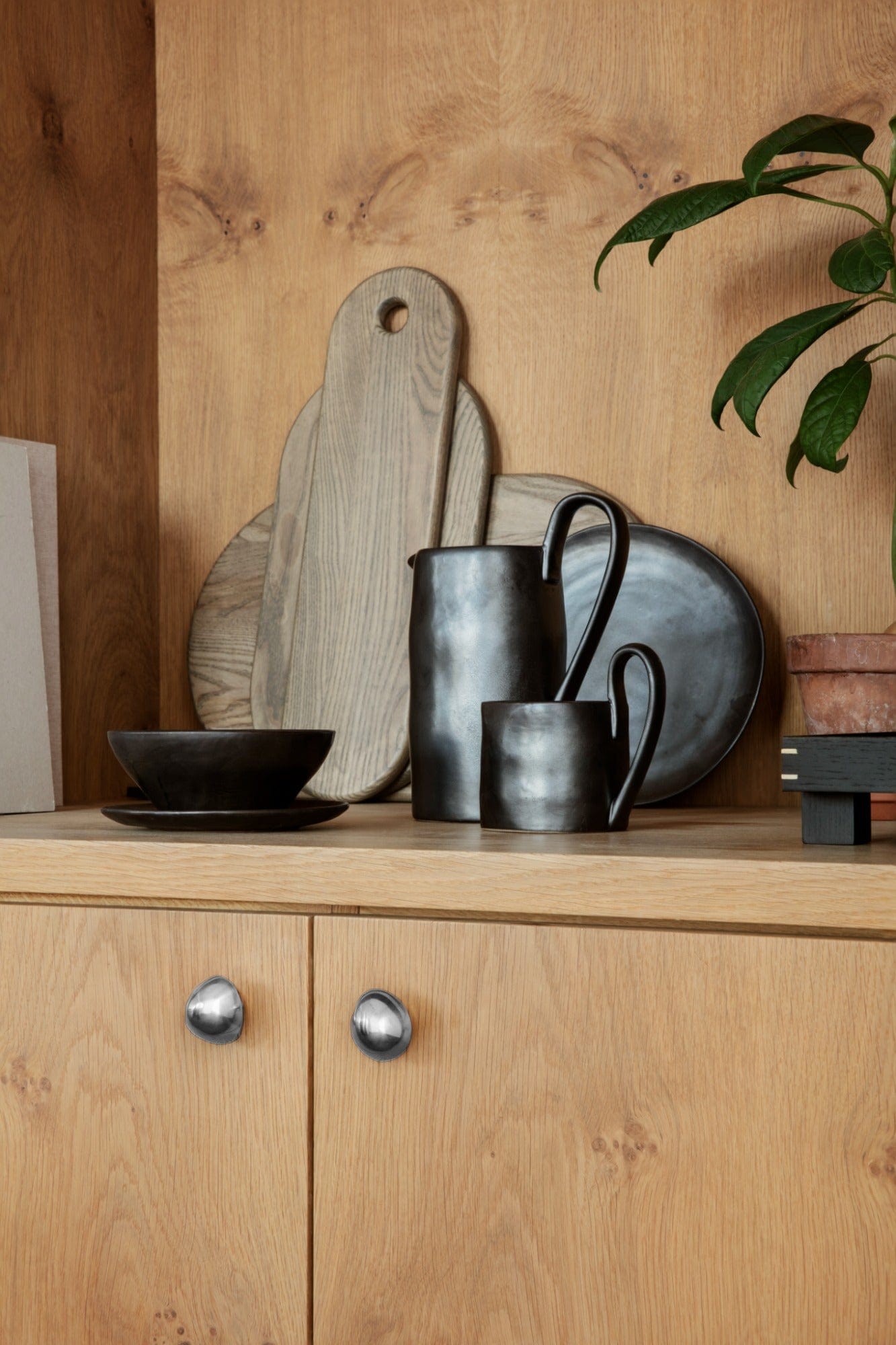 Mushroom | Knop/Knage i Blank Rustfrit Stål Ø 38 mm x D 35 mm ferm LIVING FL-110103507 FINICC