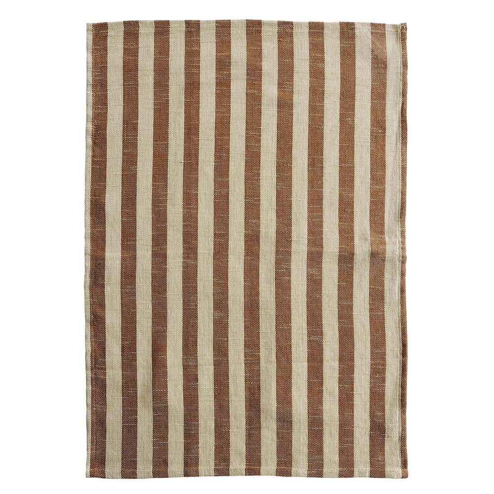 Nordic | Viskestykke - Sand/Brun Striber L 50 cm x B 70 cm MOUD Home MH-211552 FINICC
