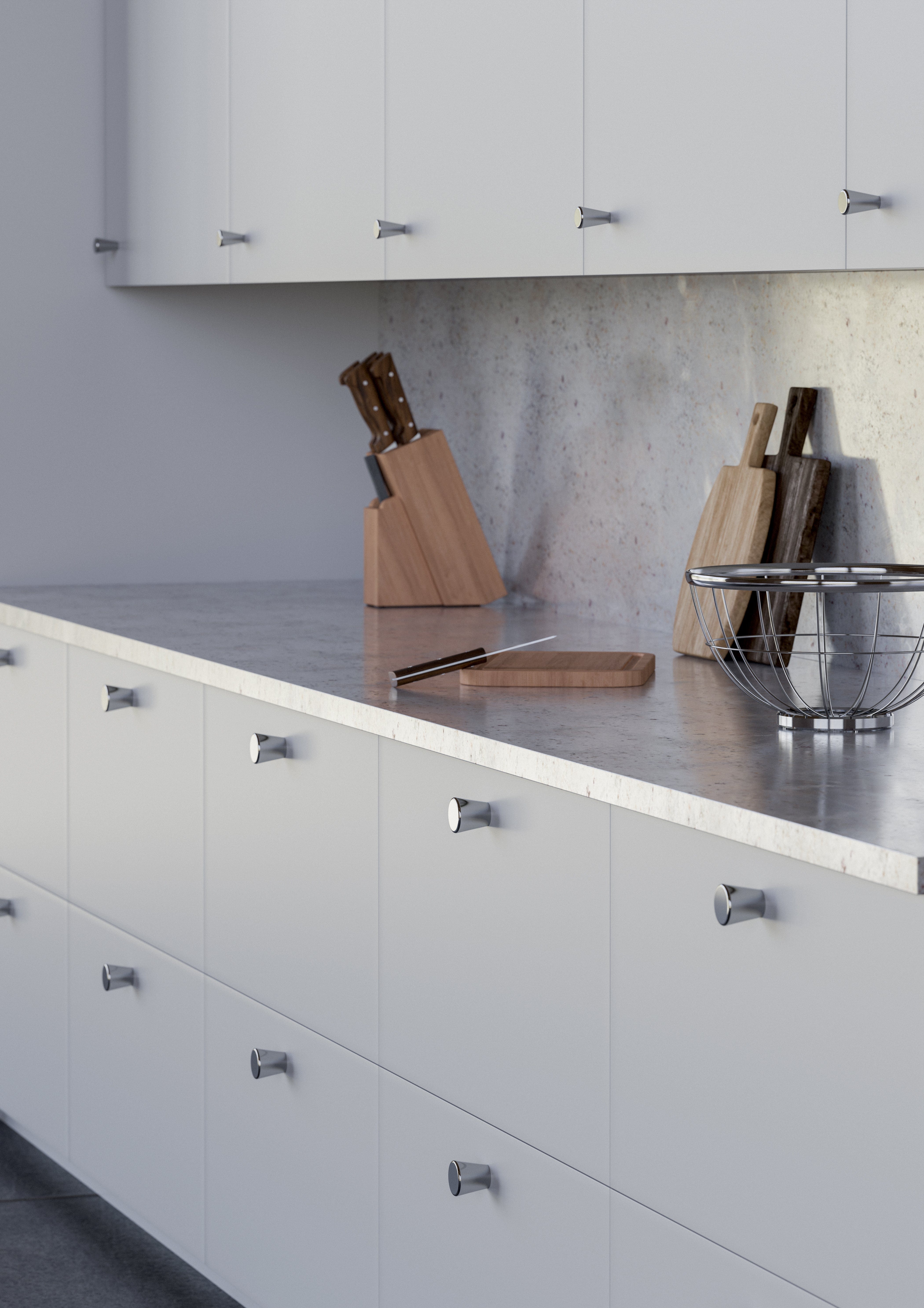 Padua | Knop i Børstet Rustfrit Stål Finish Theofils FINICC