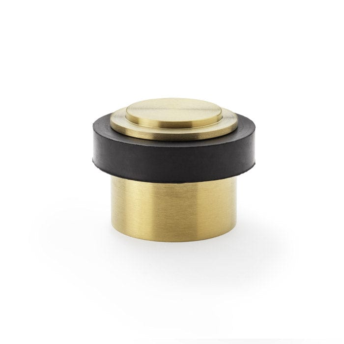 Plain Floor | Dørstopper i Børstet Messing med Lak Ø 50 mm x H 35 mm Alexander & Wilks AW603SBPVD FINICC