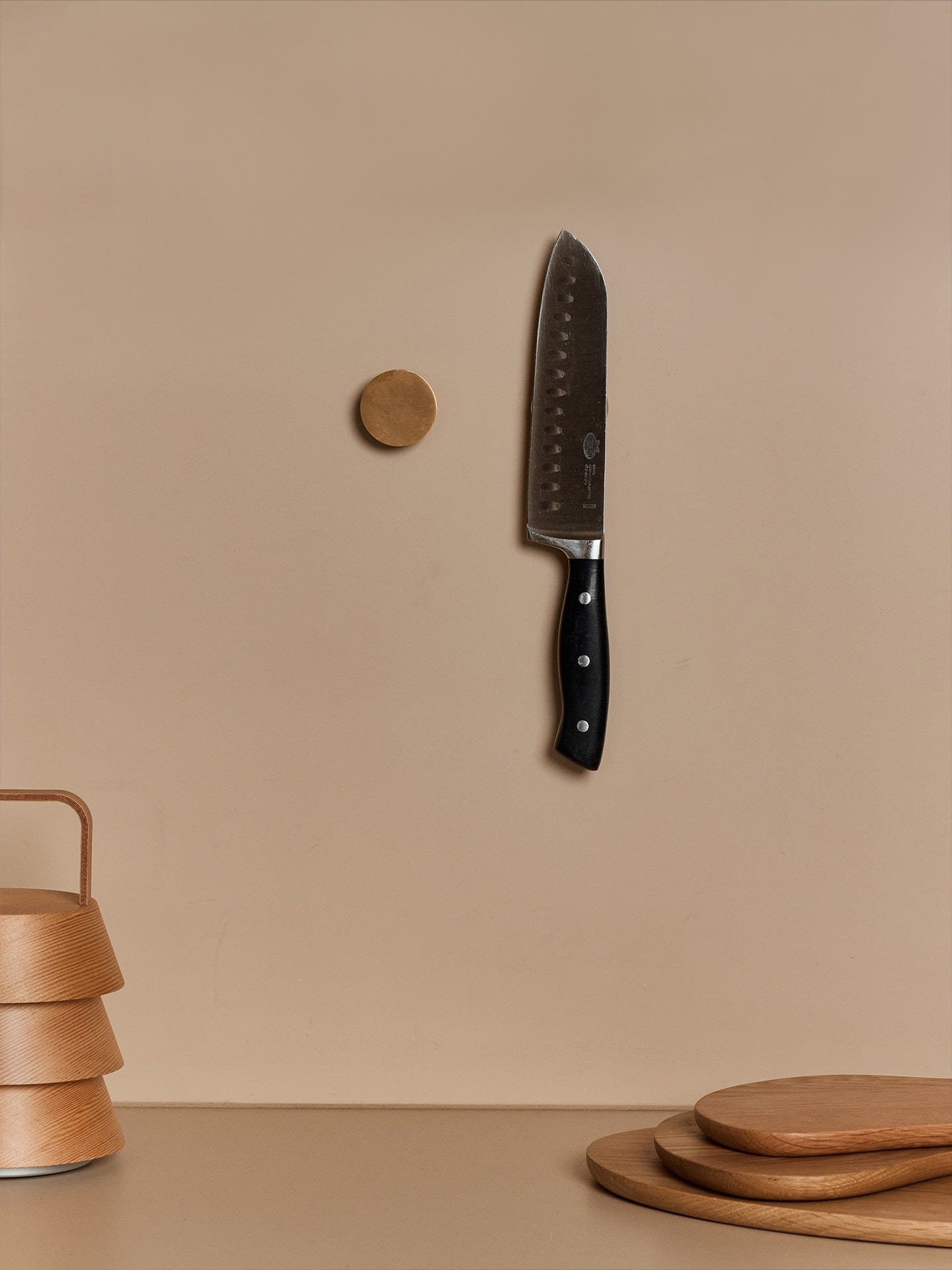 Pluto | Knivblok i Mat Messing Uden lak Ø 45 mm x D 21 mm ferm LIVING FL-1104270729 FINICC