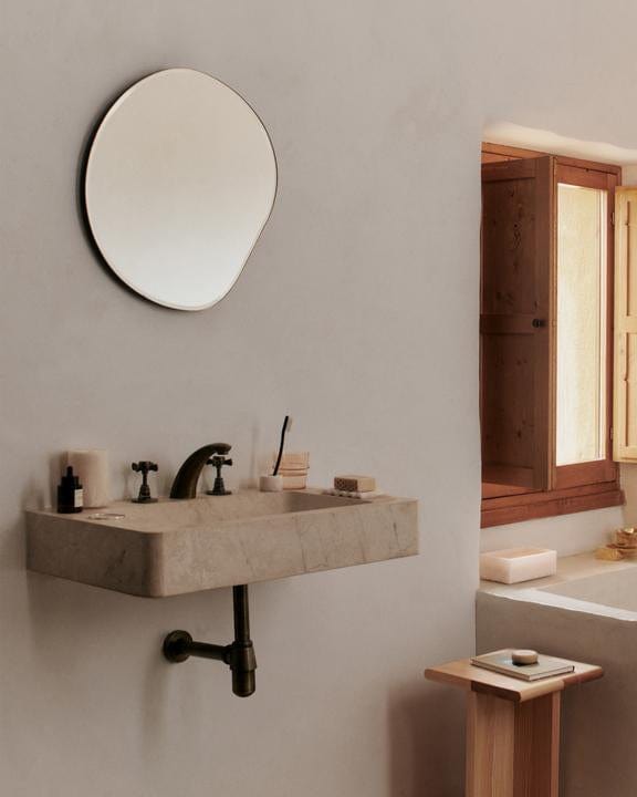 Pond | Spejl i Messing L 500 mm x B 520 mm ferm LIVING FL-100543101 FINICC