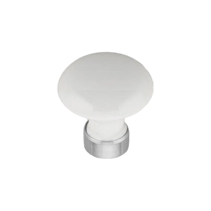 Porc | Knop i Hvid Porcelæn/Rustfrit Stål Omporro FINICC