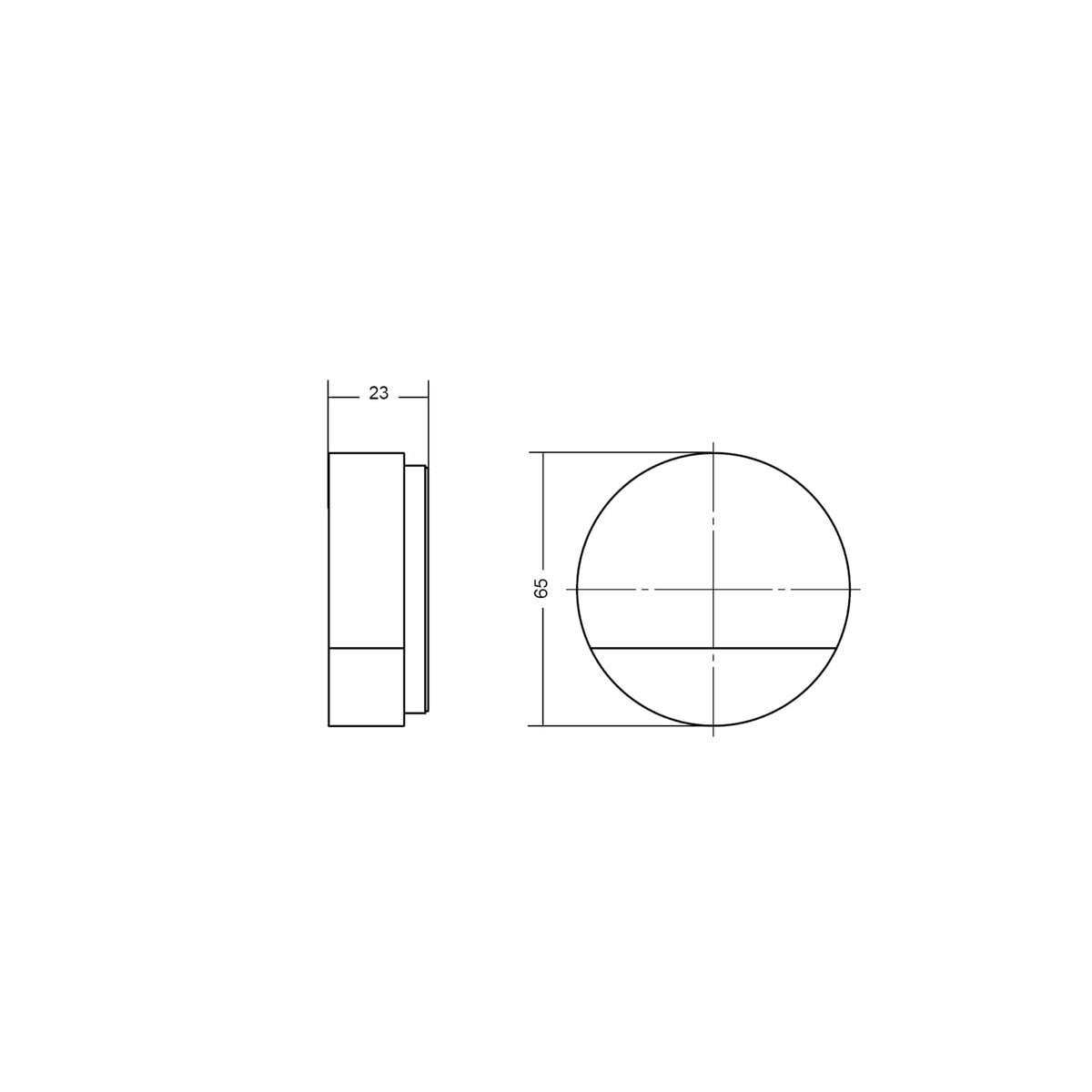 Puk | Dørstopper i Eg Lakeret Ø 65 mm x H 23 mm Viefe VF-8002065W16 FINICC