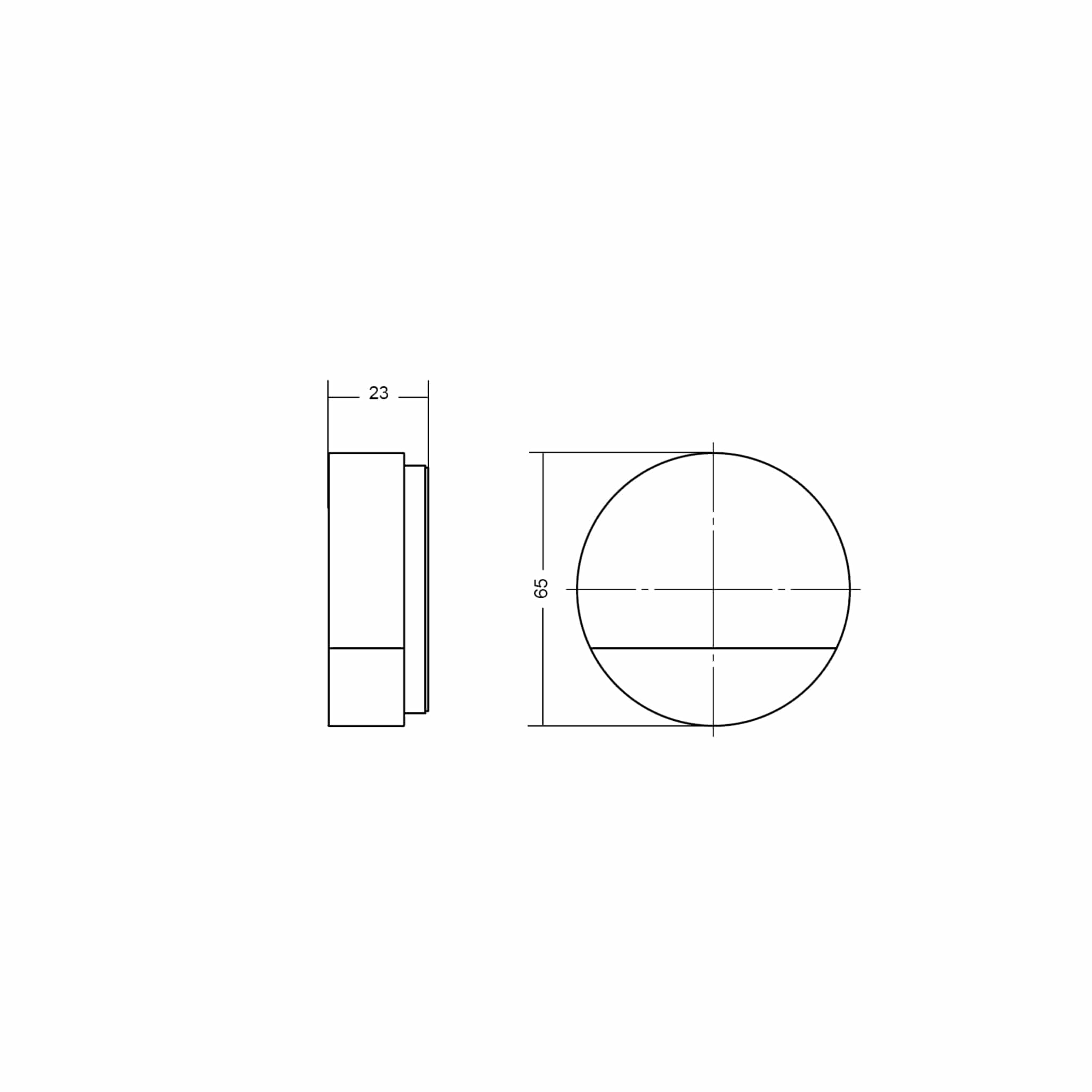 Puk | Dørstopper i Valnød Lakeret Ø 65 mm x H 23 mm Viefe VF-8002065W17 FINICC