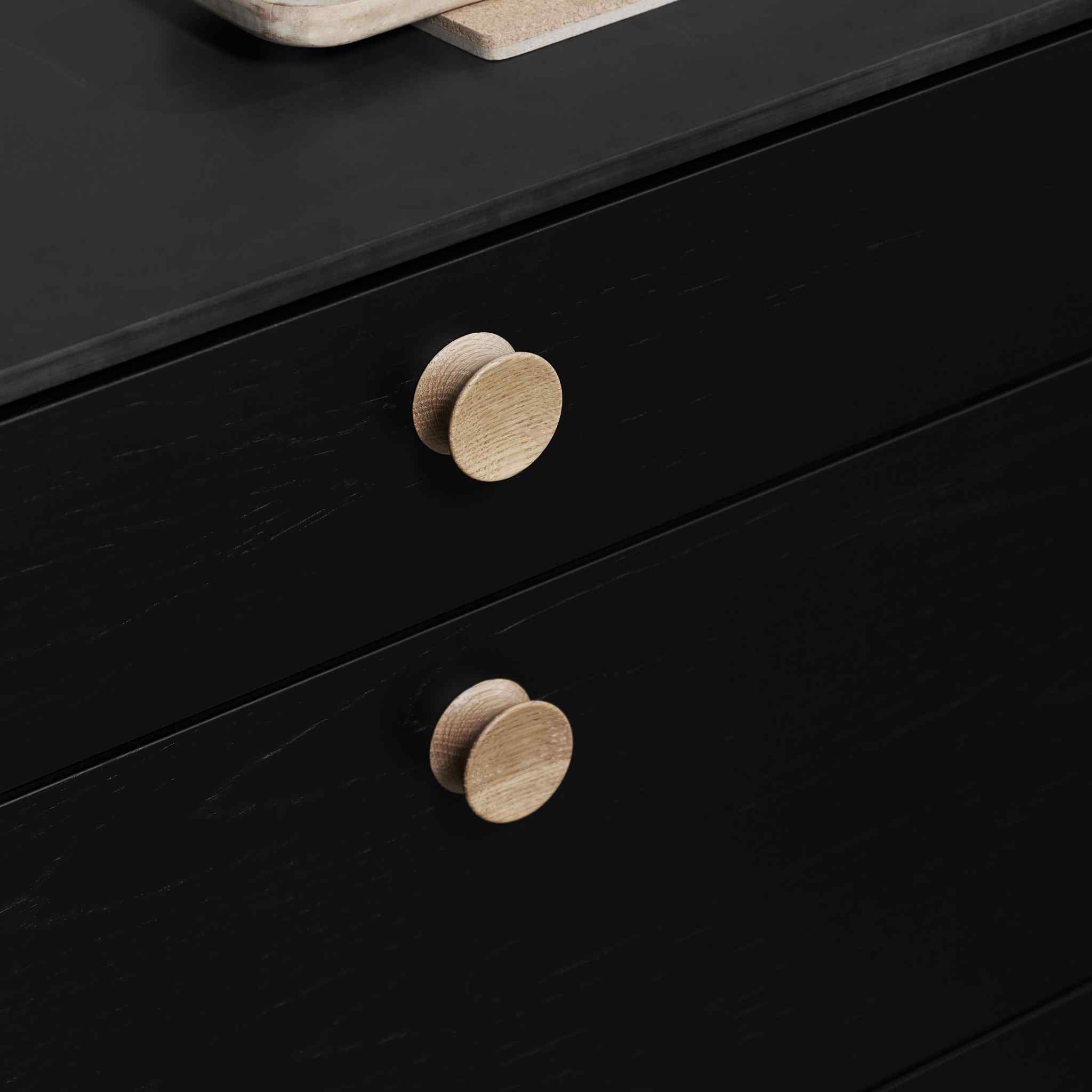 Pulley | Knop i Lakeret Eg Ø 45 mm x D 22,5 mm Furnipart FP-103390045-052 FINICC