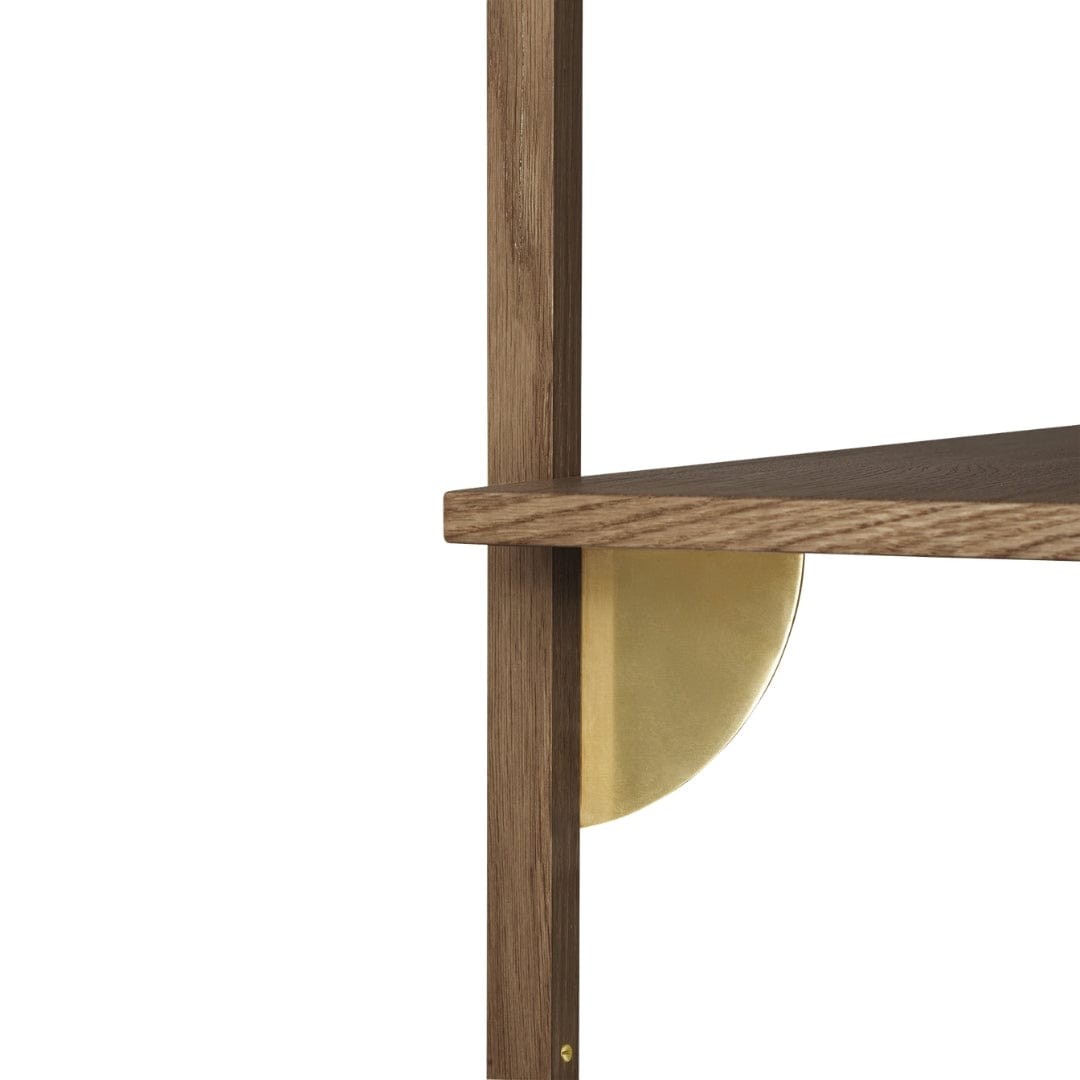 Sector Shelf Tripple/Narrow - Smoked Oak/Brass ferm LIVING FL-1104269293 FINICC