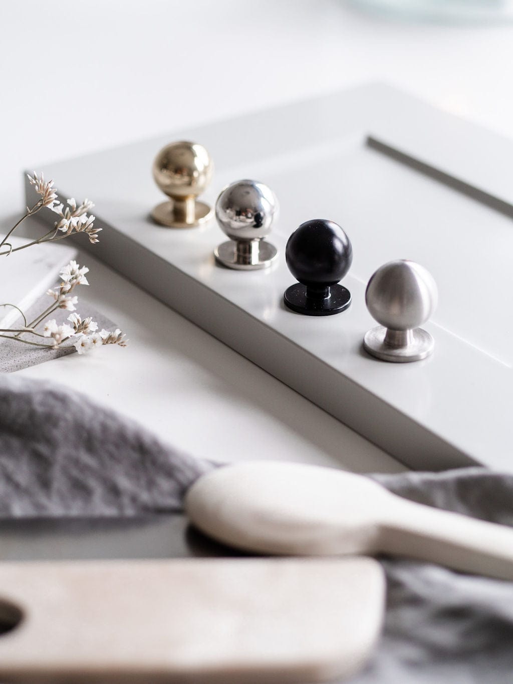 Solliden | Knopp i Blank Nickel