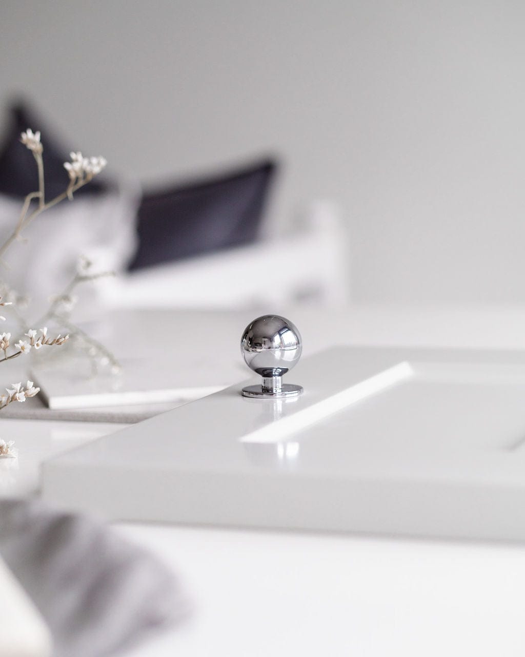 Solliden | Knopp i Blank Nickel