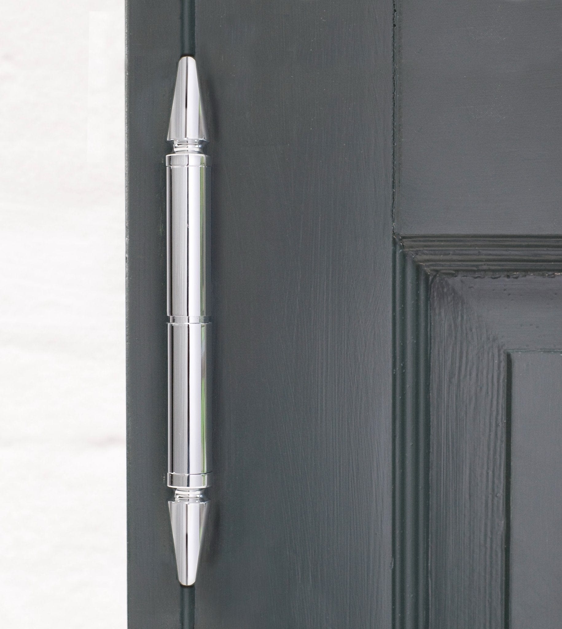 Spids topknopper i Rustfrit Stål Finish til Hamborg Snap In Dørhængsler (2stk) Et Al KC-203613 FINICC