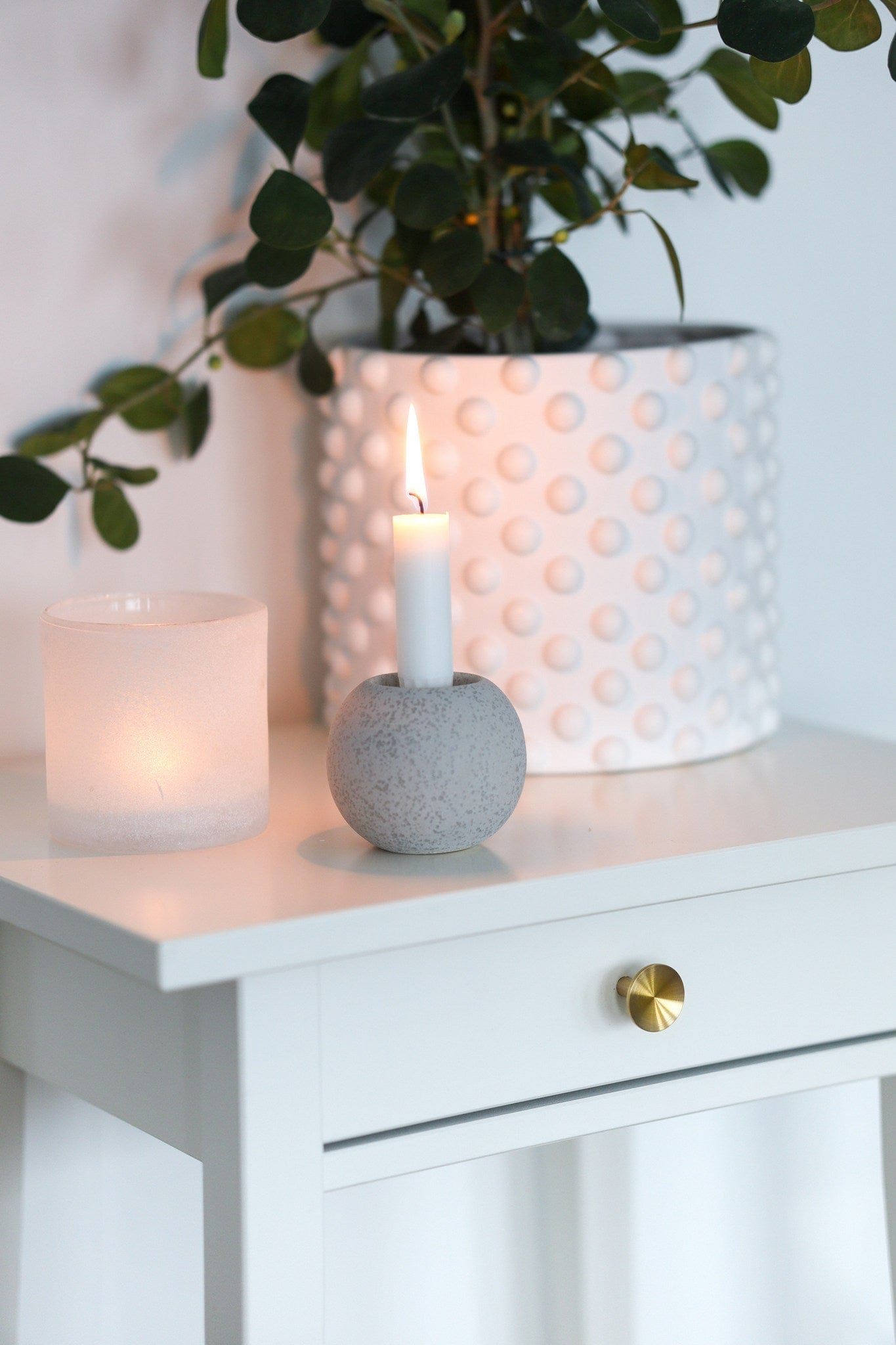 Sture | Knopp i Borstad Mässing utan Lack