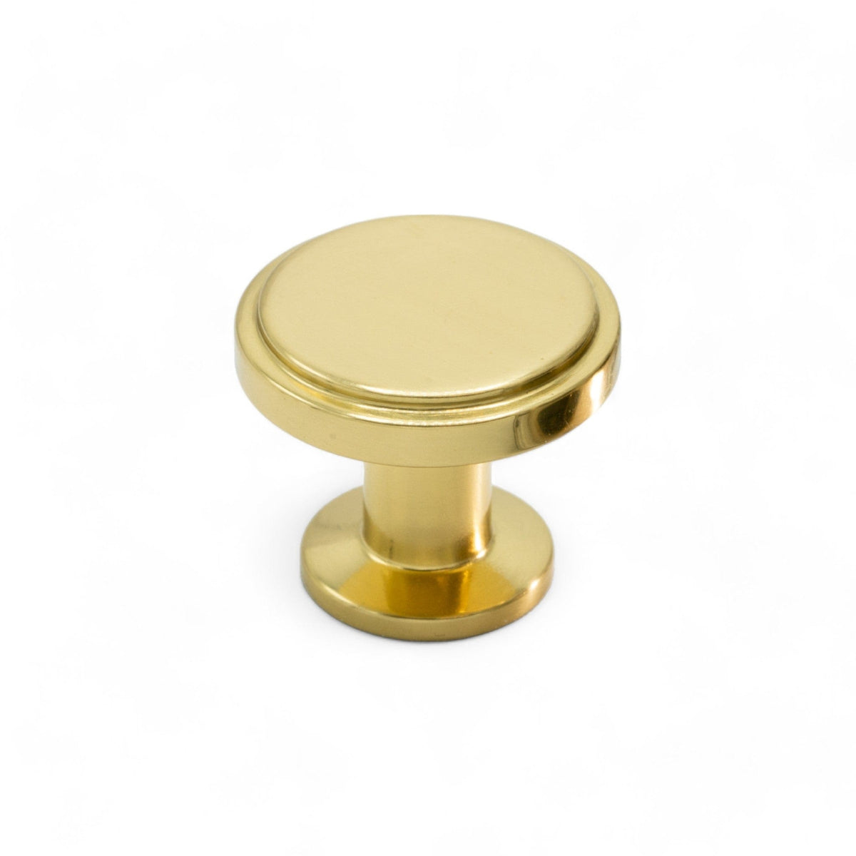 Uno | Knop i Blank Messing med Lak Ø 30 mm x D 25 mm Beslag Design 343310-11 FINICC