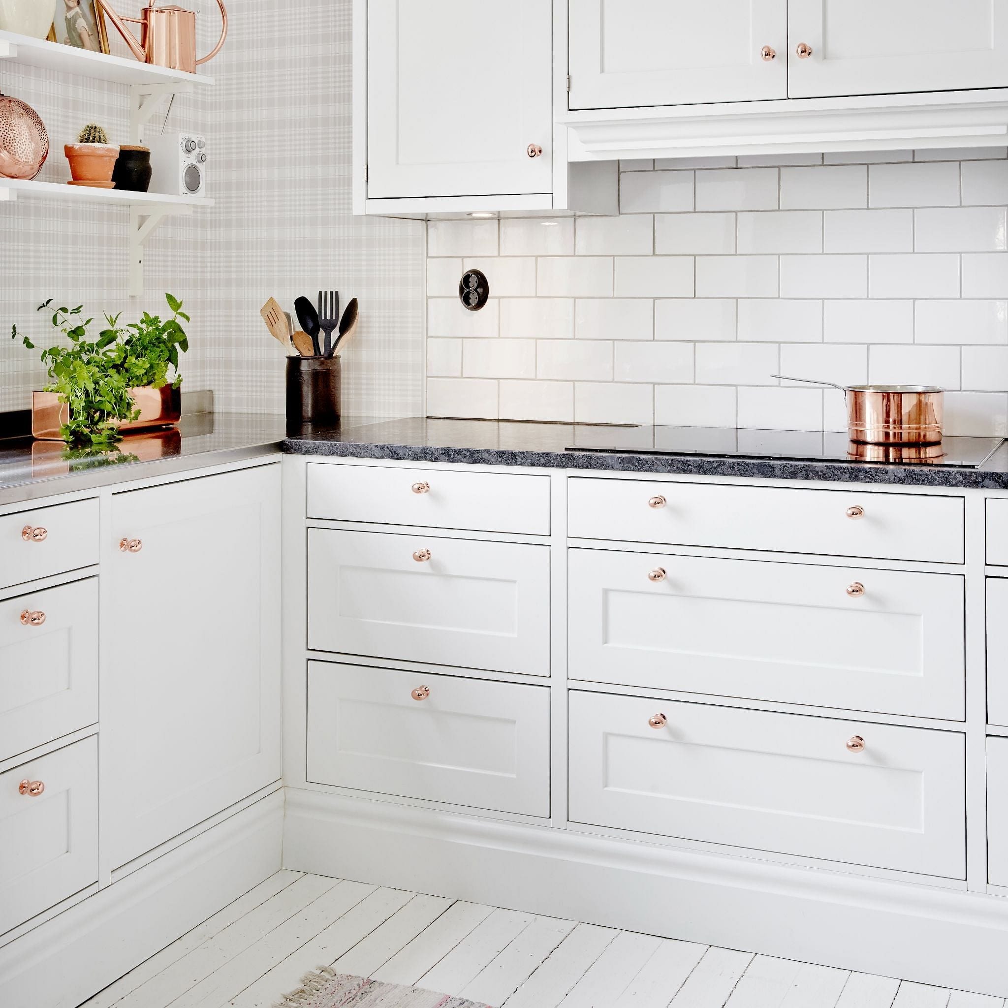 Victor | Knop i Blank Kobber L 34 mm (C/C mm) Habo HB-17171 FINICC