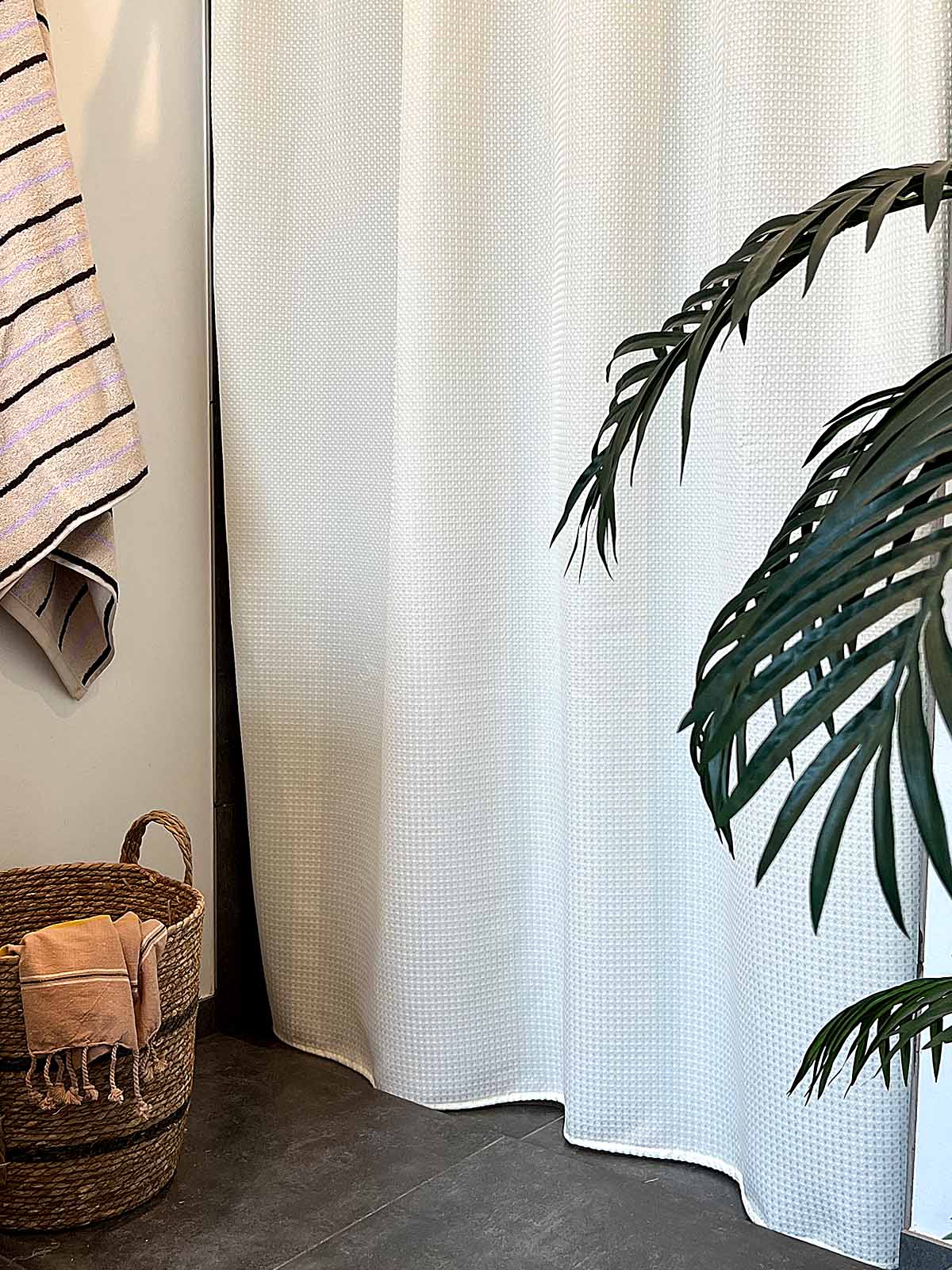 Waffle | Badeforhæng Beige MOUD Home FINICC