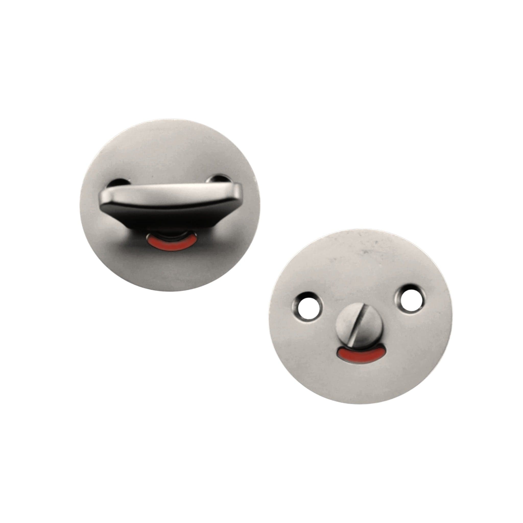 1982 | Toiletlås i Børstet Rustfrit Stål Finish Ø 50 mm (C/C 27 mm) Sibes KC-200318 FINICC