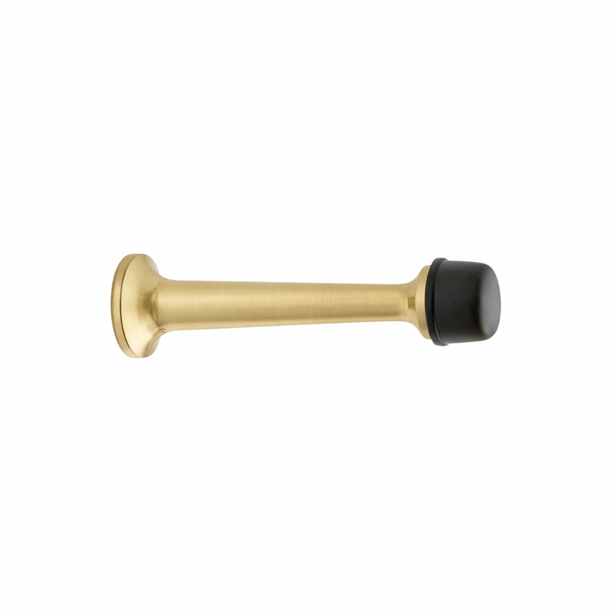 Model 1147 | Dørstopper i Børstet Messing uden Lak m. Hvid og Sort top Ø 16 mm x D 78 mm Et Al KC-232644 FINICC