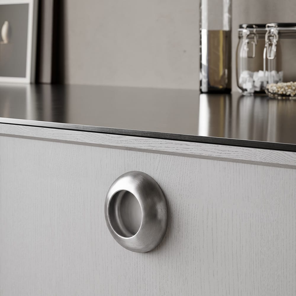 Cup | Skålgreb i Rustfrit Stål finish Ø 72,9 mm Beslag Design BD-373401-11 FINICC