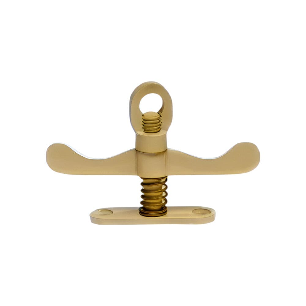 5060 | Vrider - Dobbelt m. Rund Fodplade i Blank Messing med Lak Et Al KC-200762 FINICC