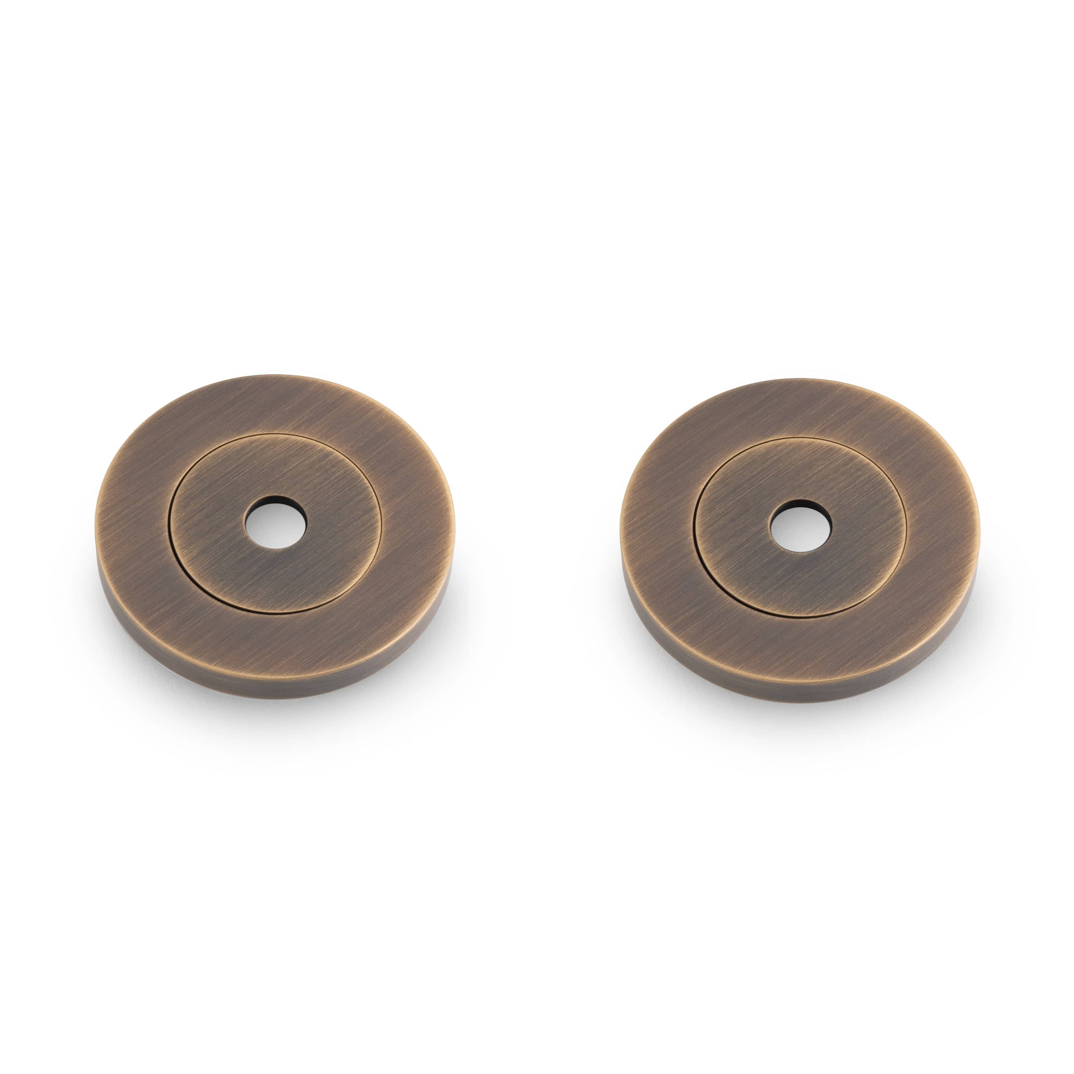 Bagplade til Pull Bars i Antik Messing Ø 50 mm Alexander & Wilks AW50RP-AB FINICC