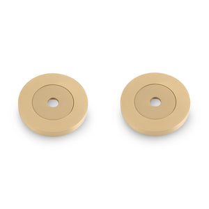 Bakplatta Till Pull Bars i Borstad Mässing med Lack (Matcher Spitfire Hammered Pull Bar)