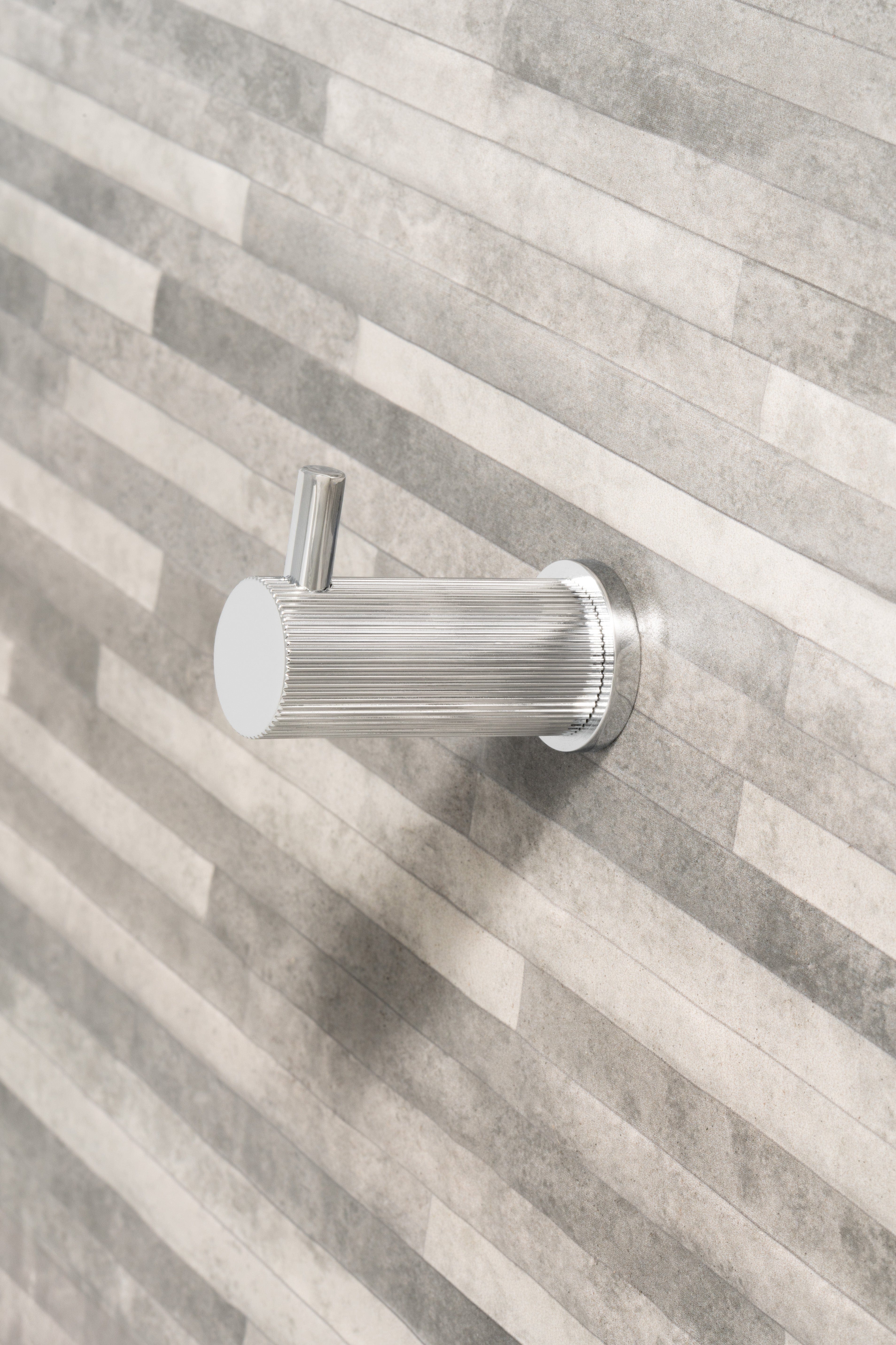 Brunel Reeded | Knage i Blank Krom Ø 18 mm x D 48 mm Alexander & Wilks AW776PC FINICC