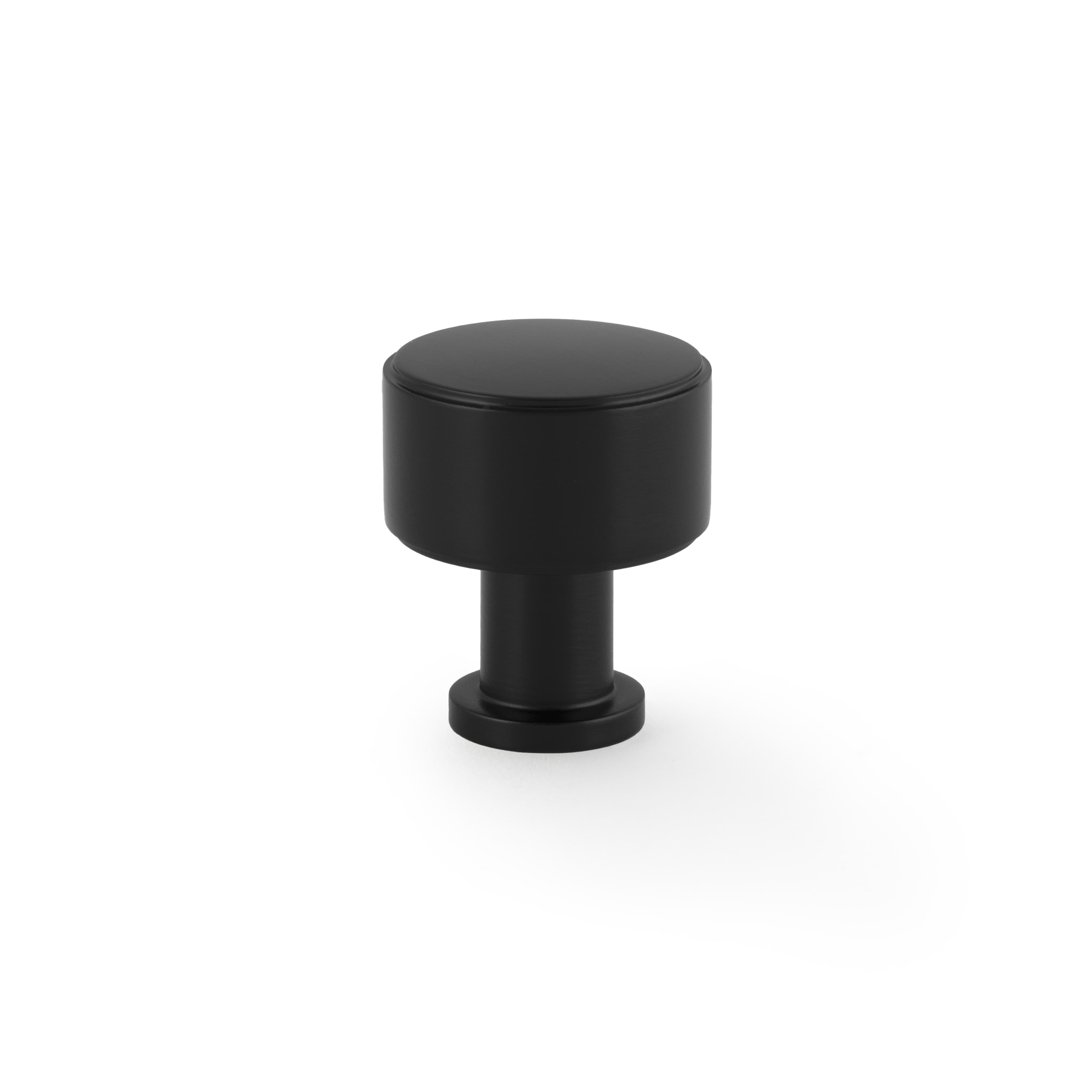 Lucia Plain | Knop i Sort Ø 29 mm x D 34,5 mm Alexander and Wilks AW807P-29-BL FINICC