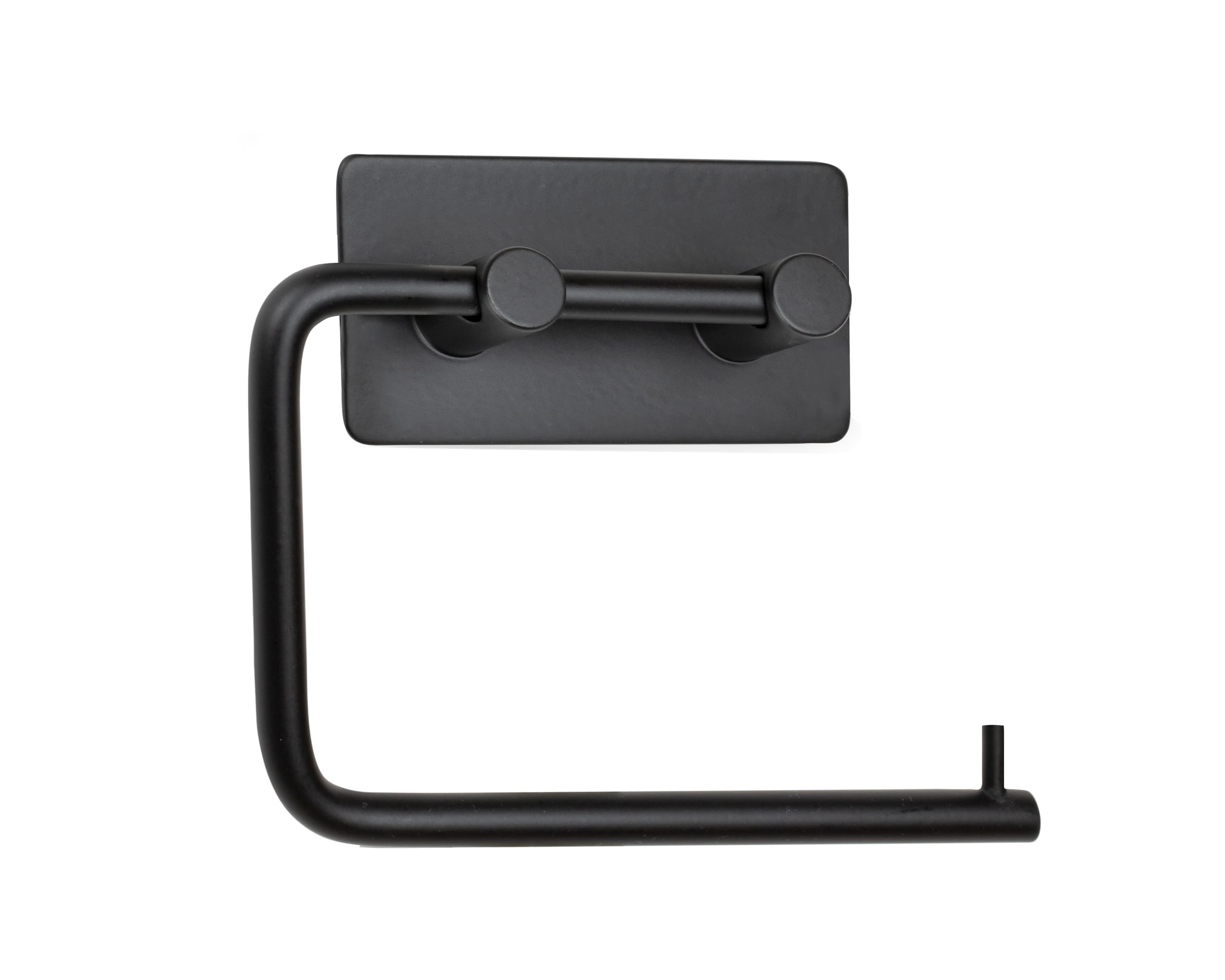 Base 200 | Toiletrulleholder i Mat Sort - Selvklæbende montering Beslag Design BD-605226-21 FINICC
