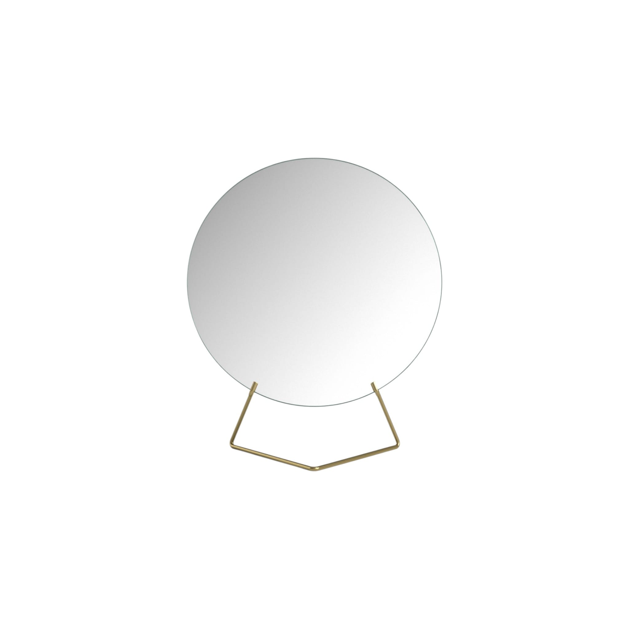Standing Mirror | Spejl i Børstet Messing uden Lak Ø 20 cm Moebe MB-MIBR20 FINICC