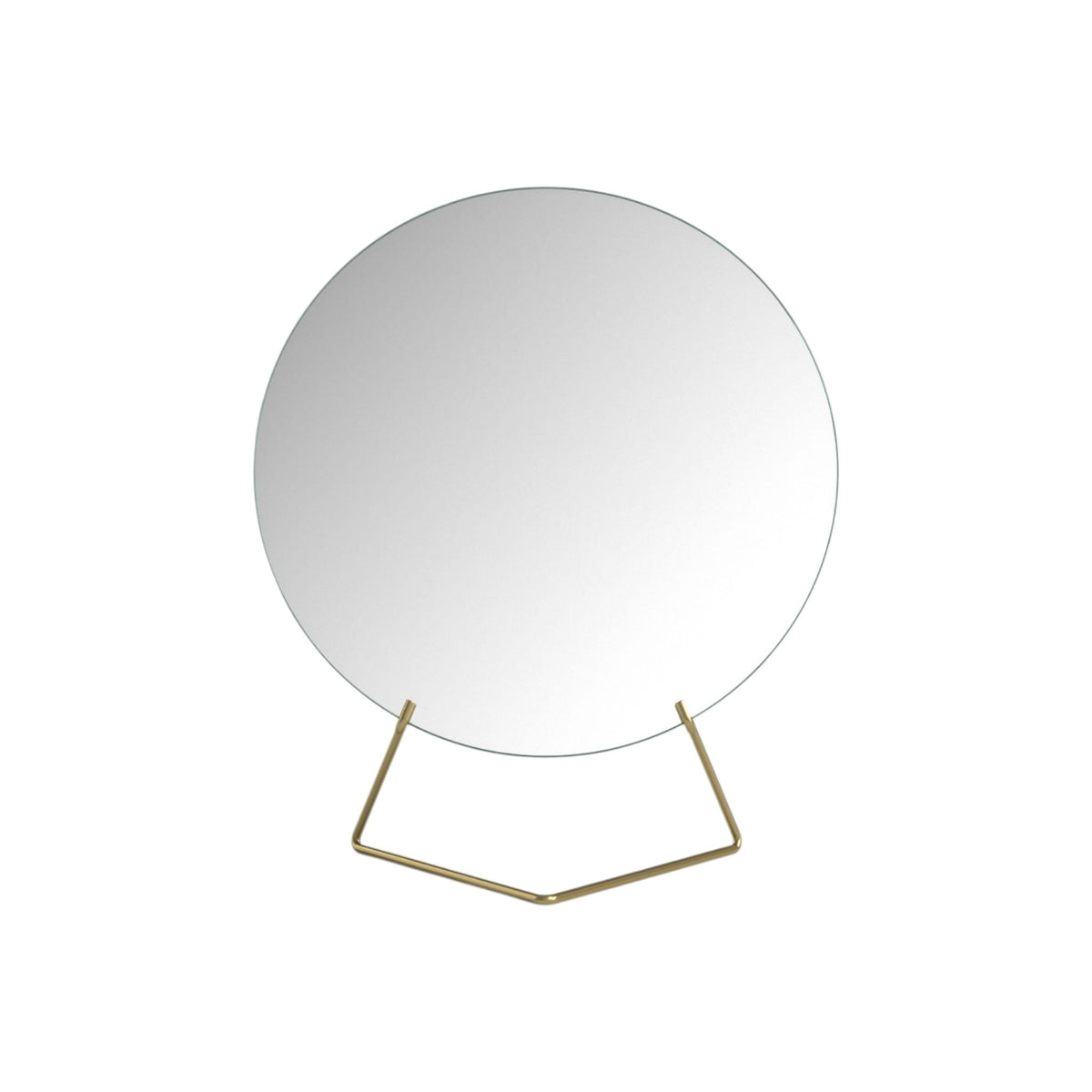 Standing Mirror | Spejl i Børstet Messing uden Lak Ø 30 cm Moebe MB-MIBR30 FINICC