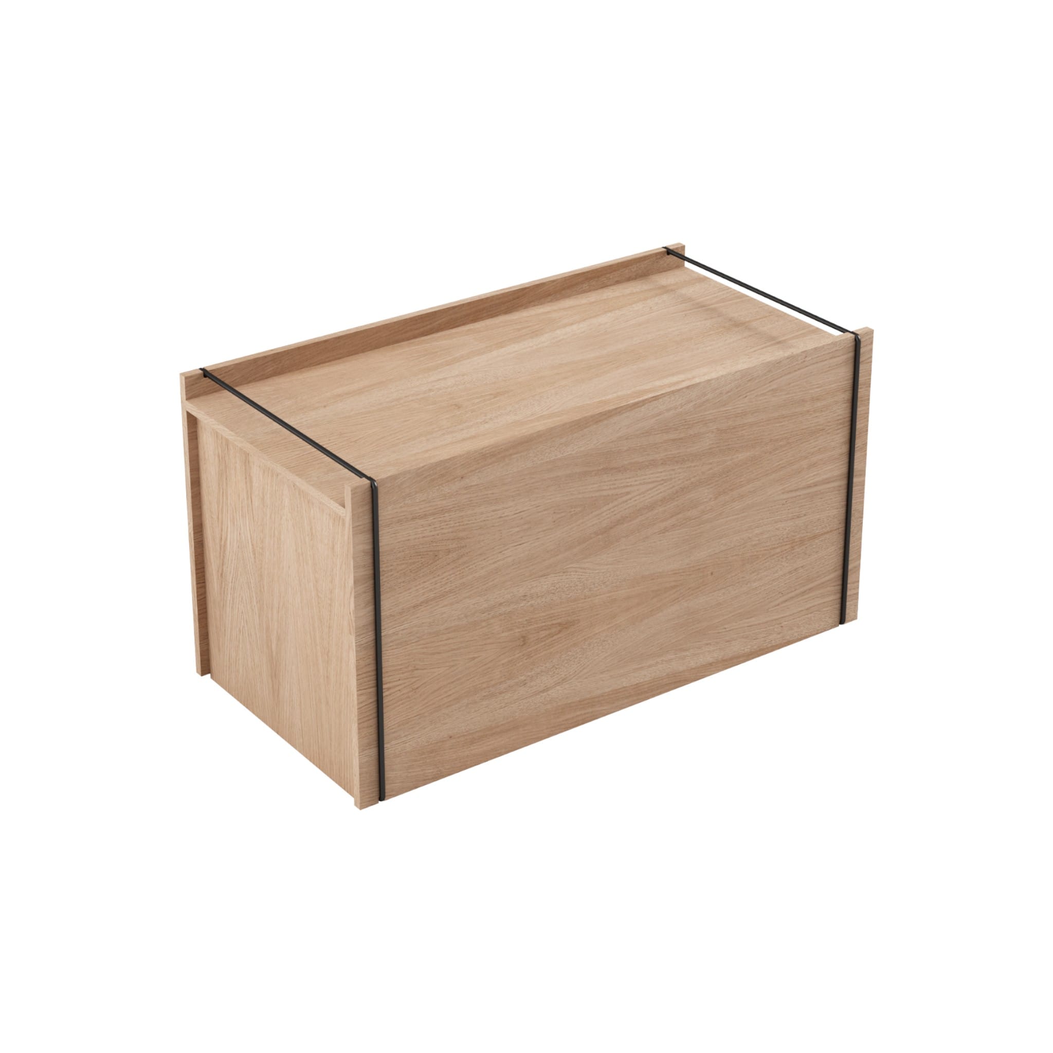 Storage Box | Opbevaringskasse i Eg/Sort L 60 cm x B 33 cm Moebe MB-SBOBL FINICC
