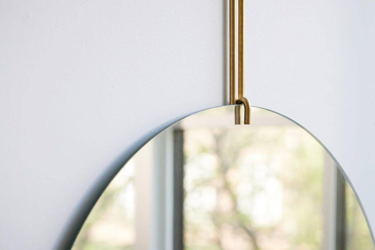 Wall Mirror | Spejl i Børstet Messing uden Lak Moebe FINICC