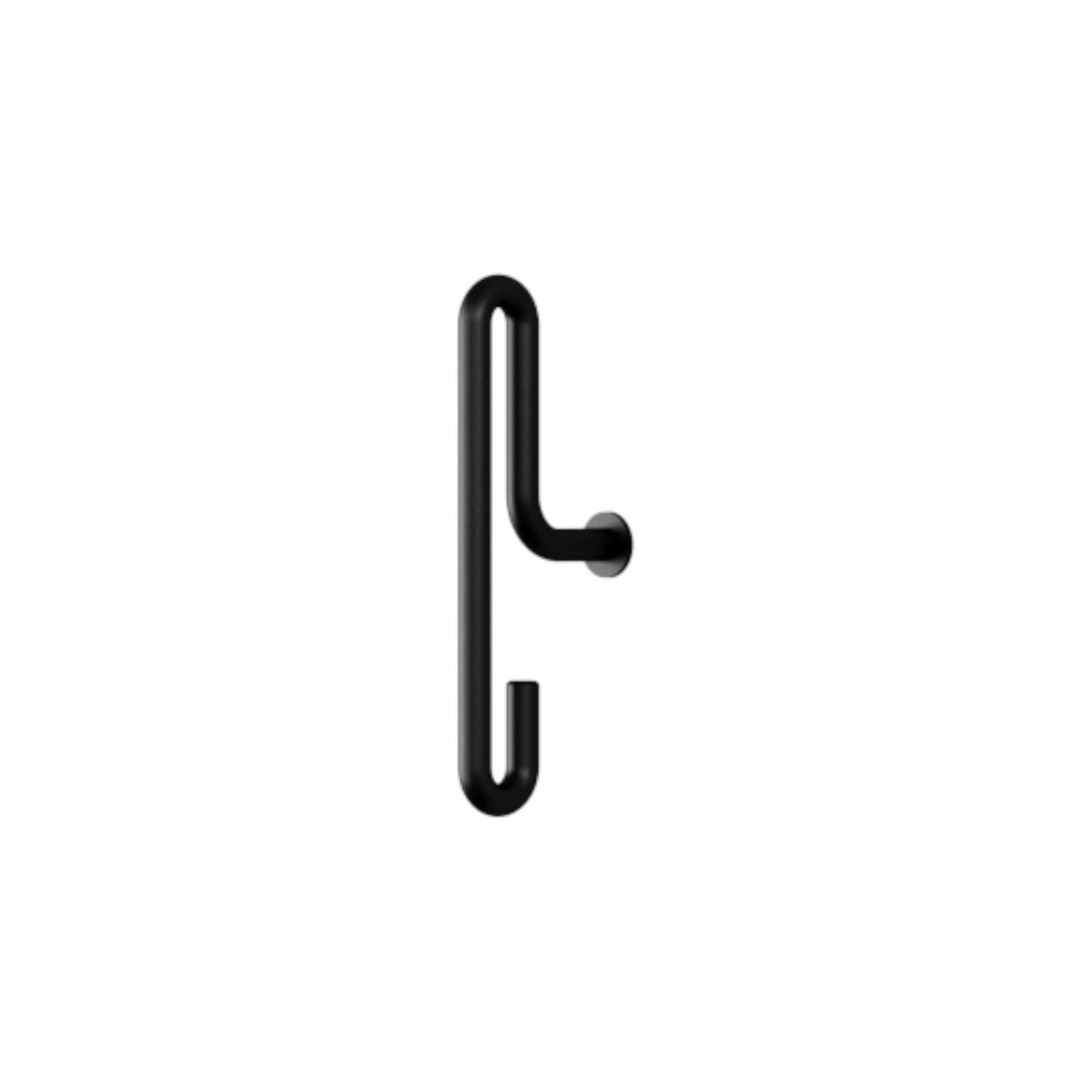 Wallk Hook Small | Knage i Sort - Sæt med 2 stk. L 7,9 cm Moebe MB-WHBLS FINICC