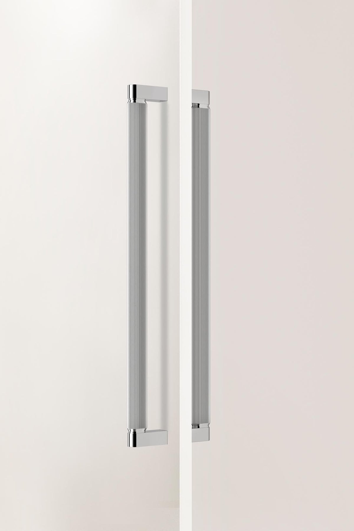 Brooklyn Big | Pull Bar i Blank Nikkel finish - Dobbeltsidet montering Viefe FINICC