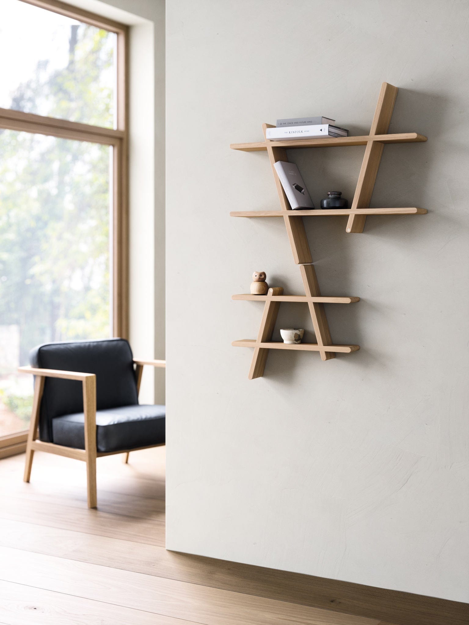 A-Shelf | Hylla i Ek - ubehandlet - large