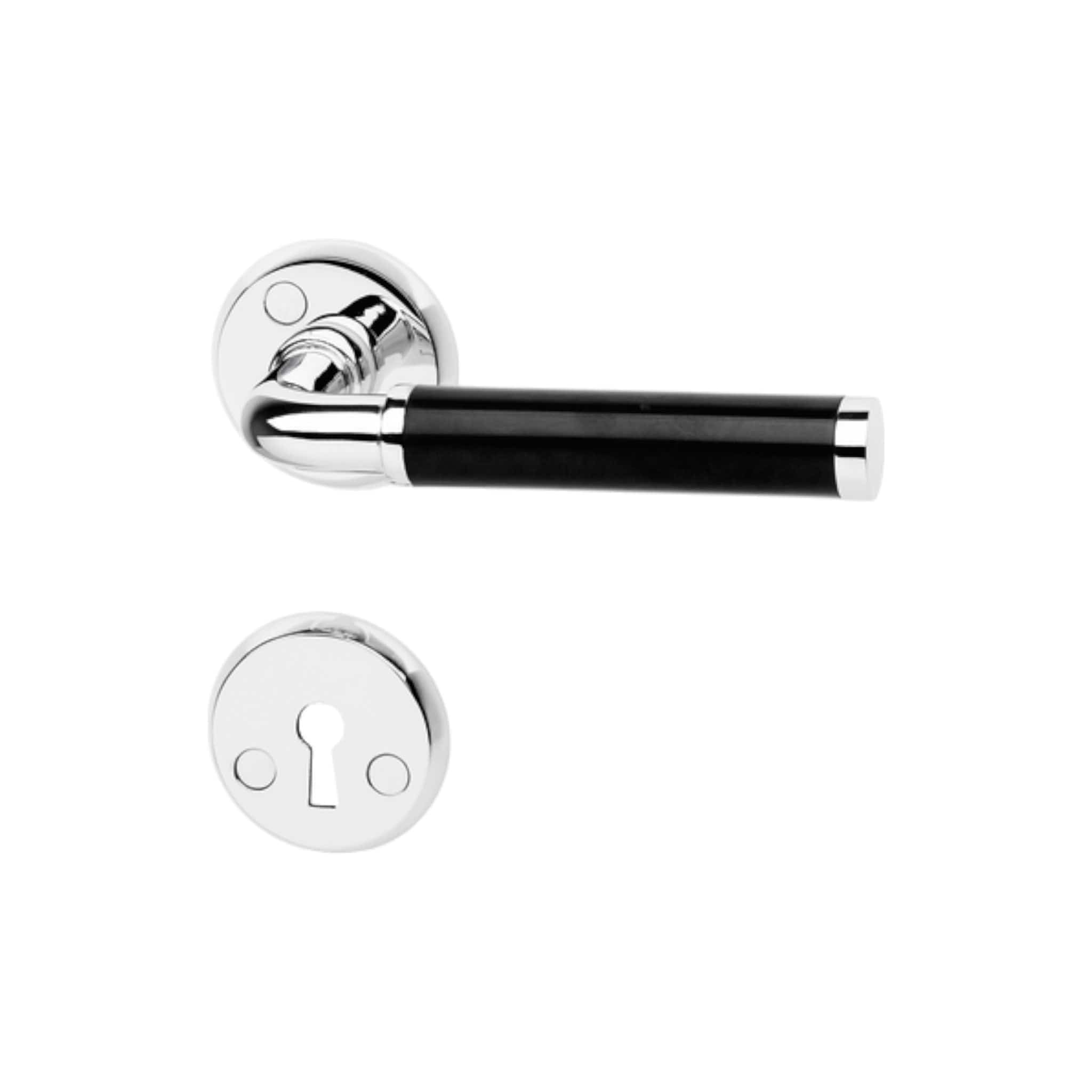 A383-2991 | Dørhåndtag i Blank Krom / Sort Habo HB-13428 FINICC