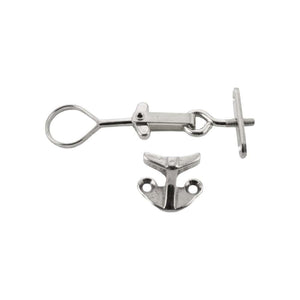 Fönsterlås i Borstad Rostfritt Stål - med plattögla