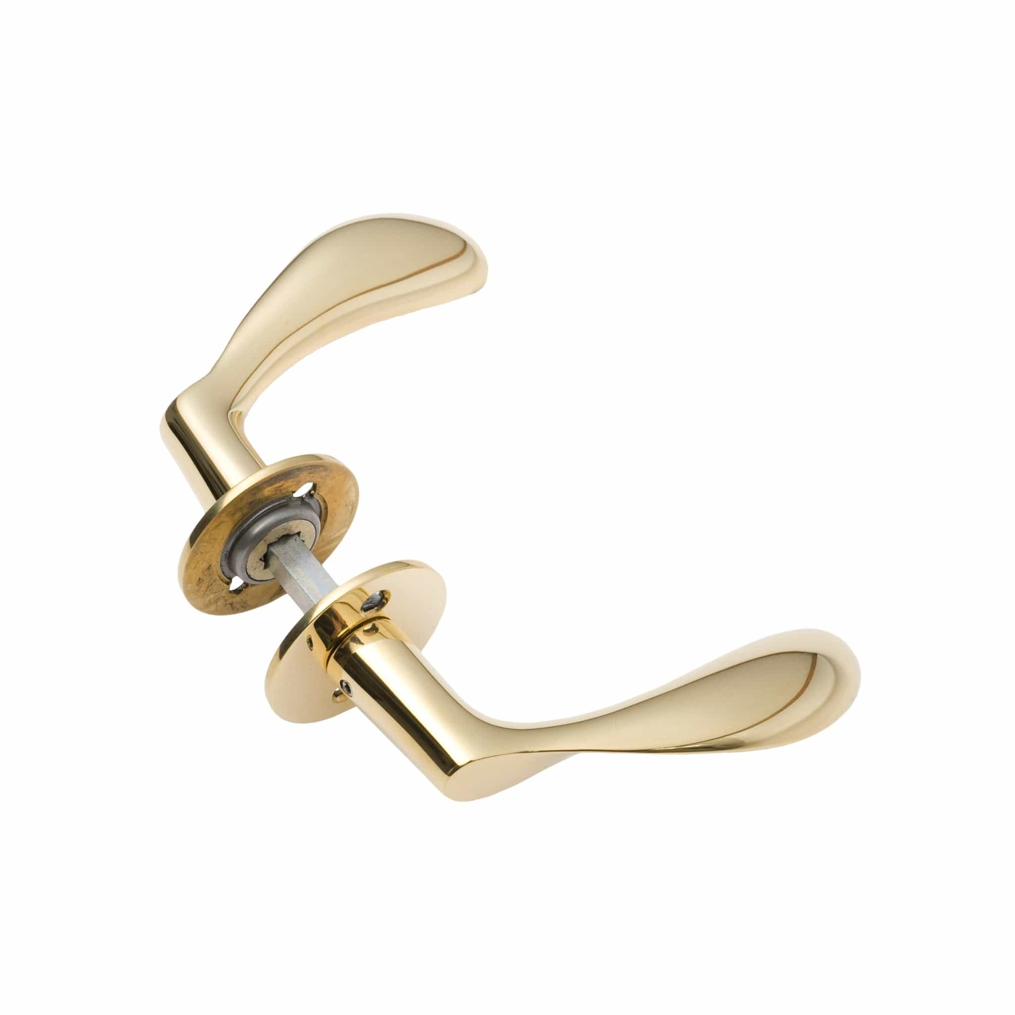 Arne Jacobsen dørhåndtag | AJ97 dørgreb i Blank Messing uden Lak 97 mm, lille model Arne Jacobsen FINICC