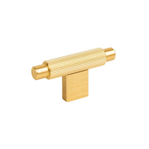 Arpa T | Handtag/Knopp i Borstad Mässing Finish