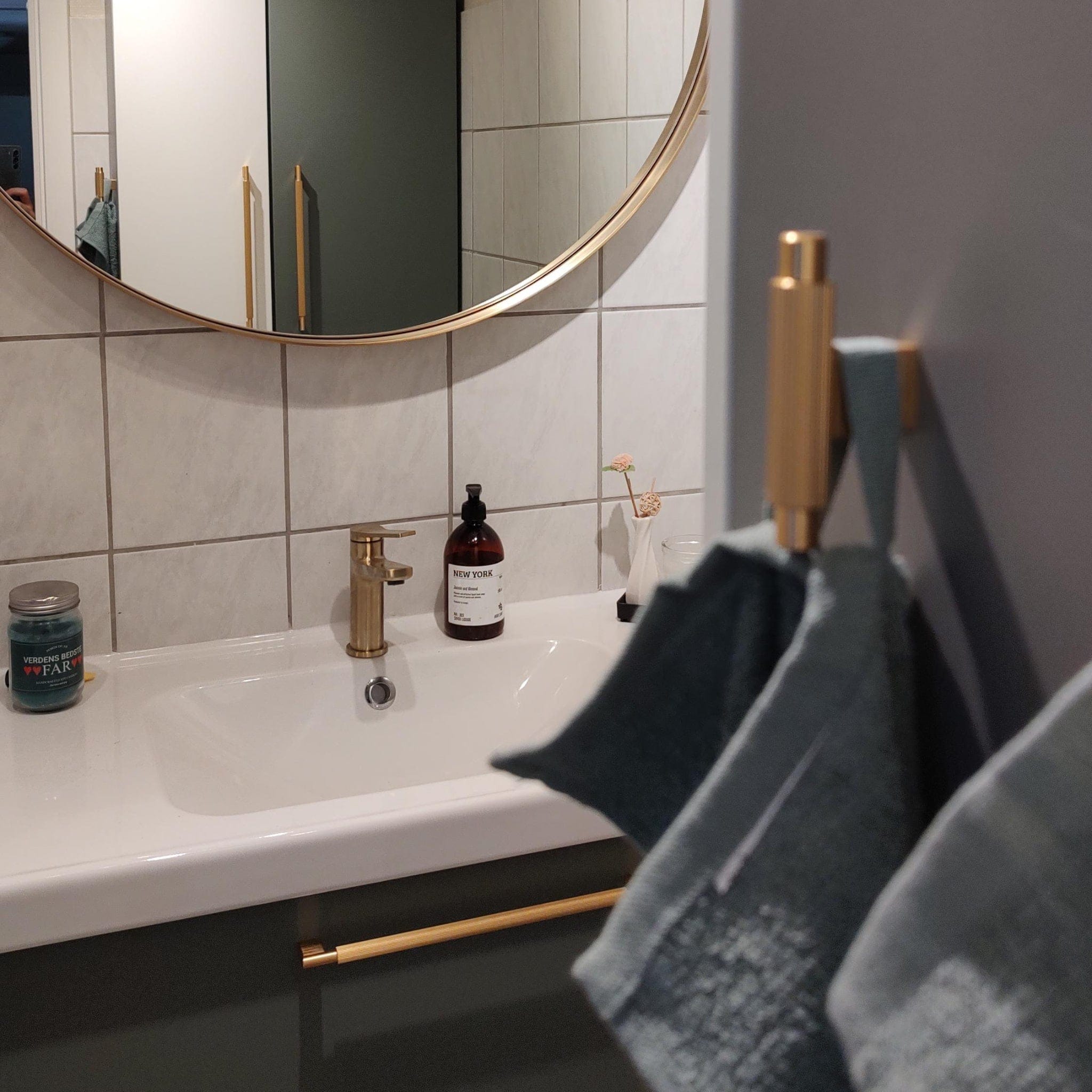 Arpa T | Greb/Knop i Børstet Messing L 70 mm x D 35 mm Viefe VF-0583070L291 FINICC