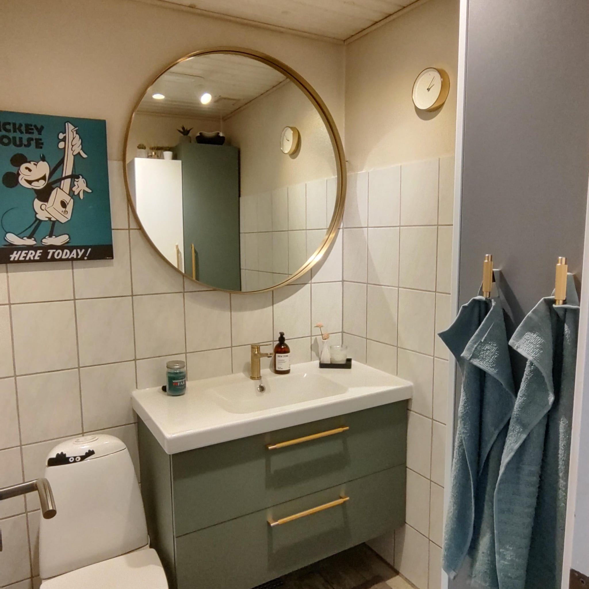 Arpa T | Handtag/Knopp i Borstad Mässing Finish