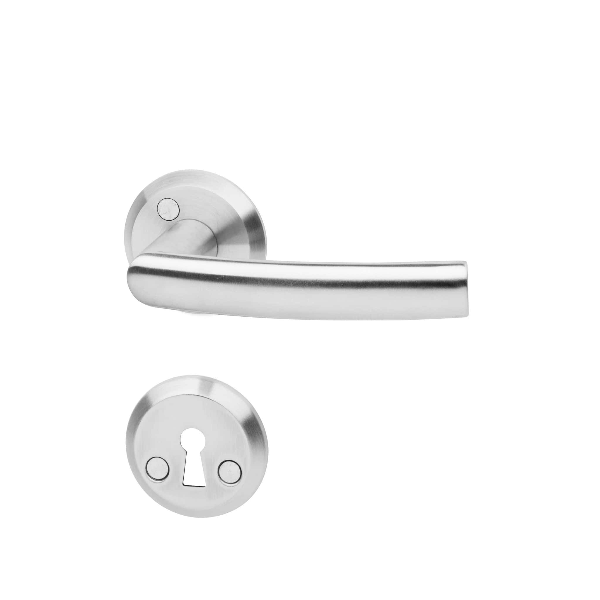 Atlanta | Dørhåndtag i Rustfrit Stål inkl nøgleskilte L 120 mm (C/C 30 mm) Habo HB-17717 FINICC