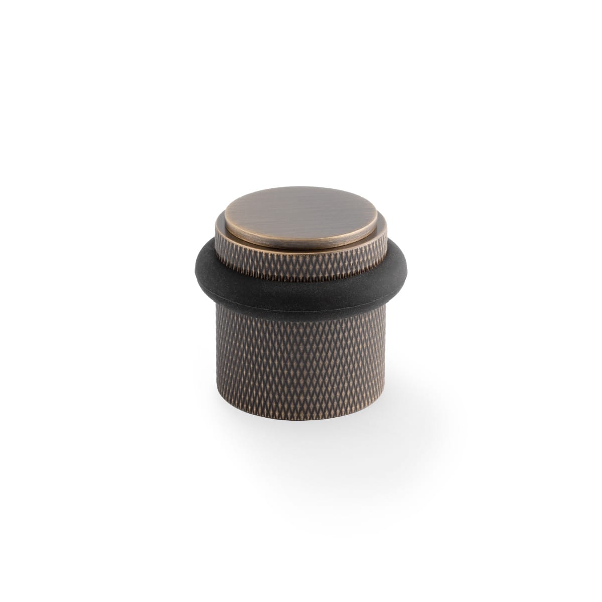 Brunel Floor Cross | Dørstopper i Antik Messing Ø 35 mm x H 38,5 mm Alexander & Wilks AW639KAB FINICC