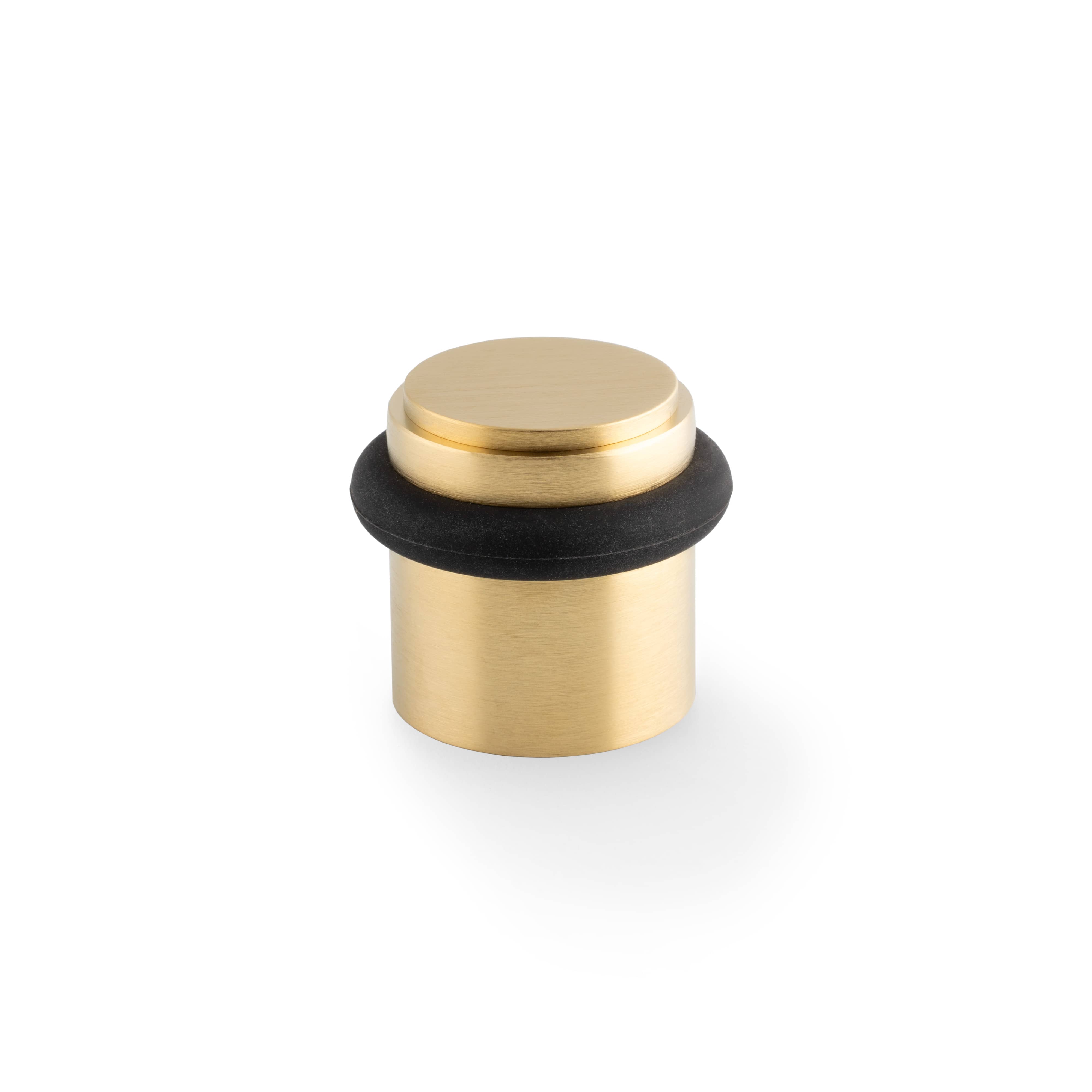 Brunel Floor Plain | Dørstopper i Børstet Messing Ø 35 mm x H 38,5 mm Alexander & Wilks AW639PSBPVD FINICC