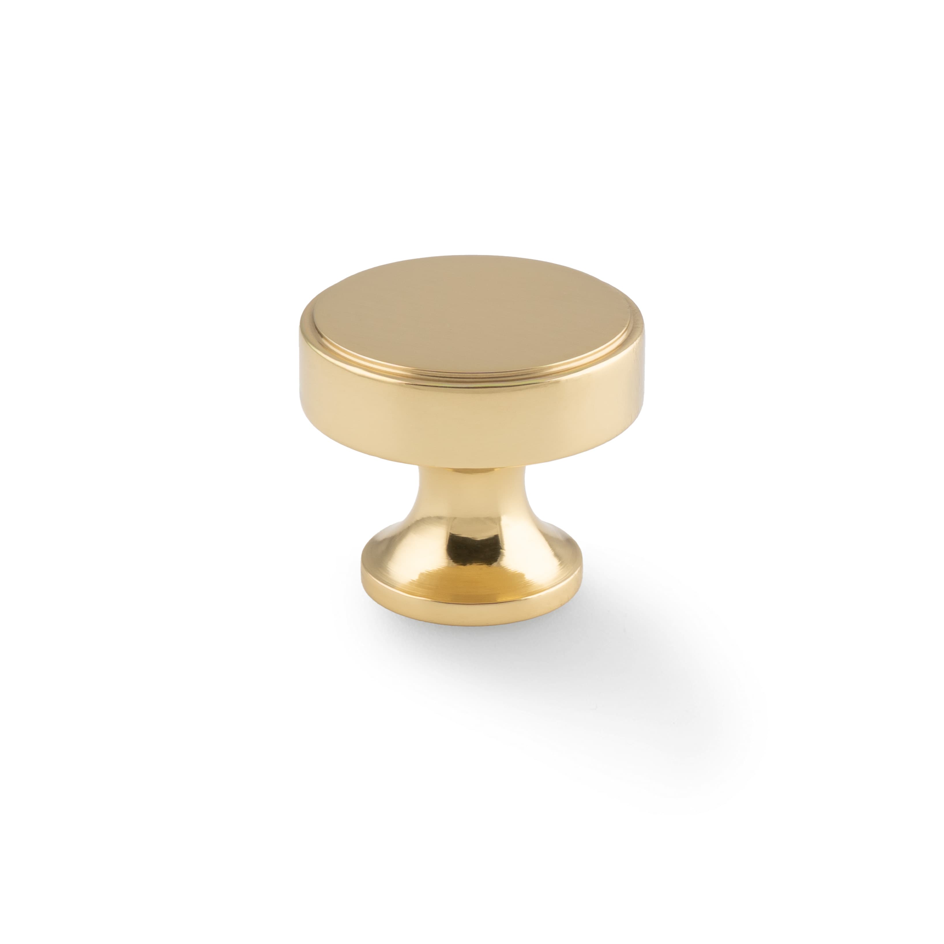 Havana | Knop i Blank Messing med Lak Ø 38 mm x D 32,5 mm Alexander & Wilks AW855-38-PBL FINICC